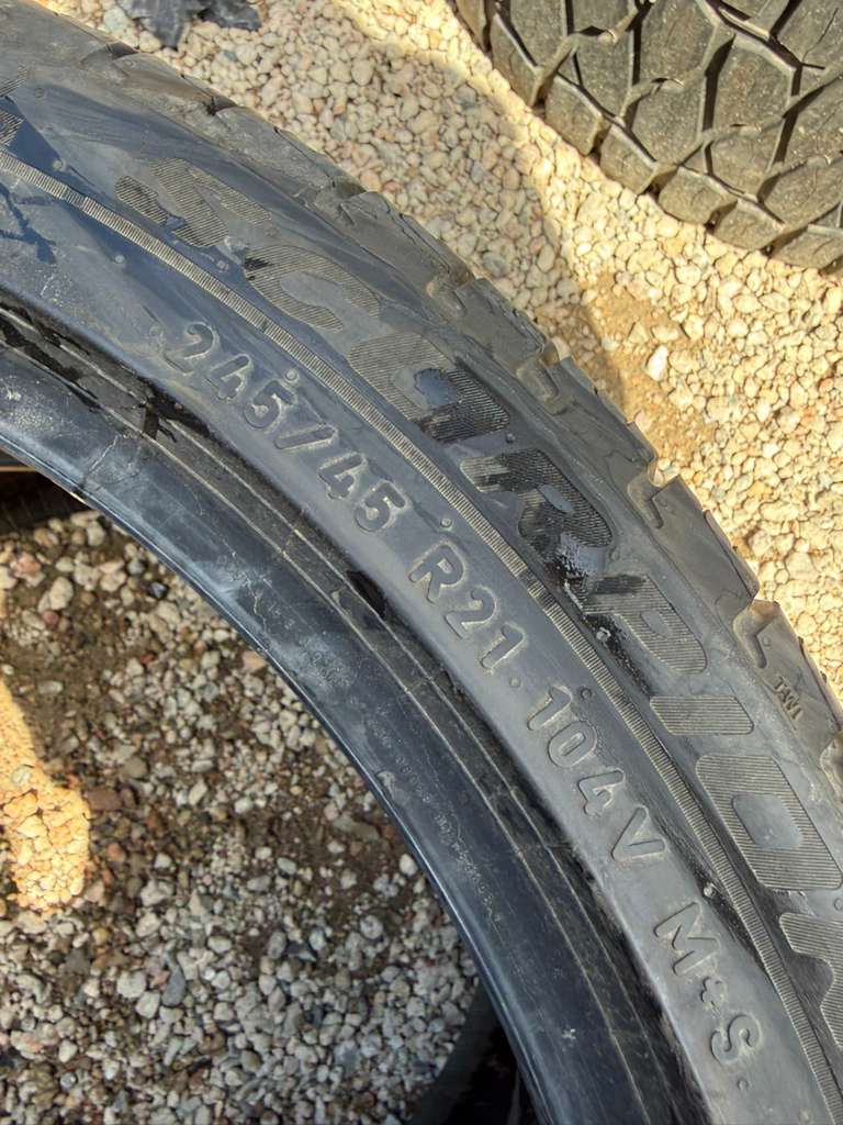 245/45R21 Pair (2 Used Tires) Pirelli Scorpion MS