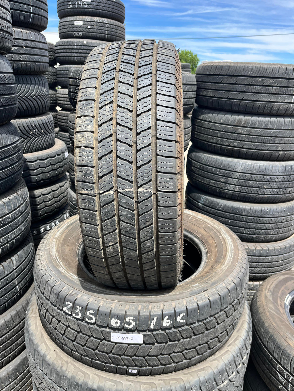 235/65R16C Pair (2 Used Tires) Firestone Transforce CV2