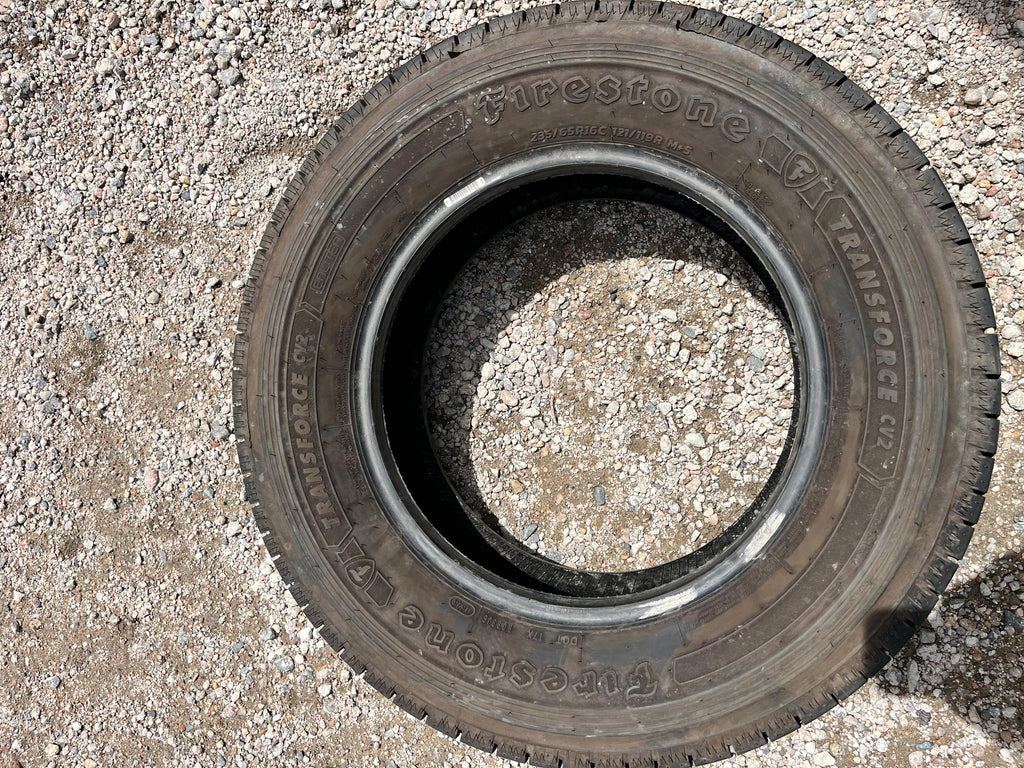 235/65R16C Pair (2 Used Tires) Firestone Transforce CV2