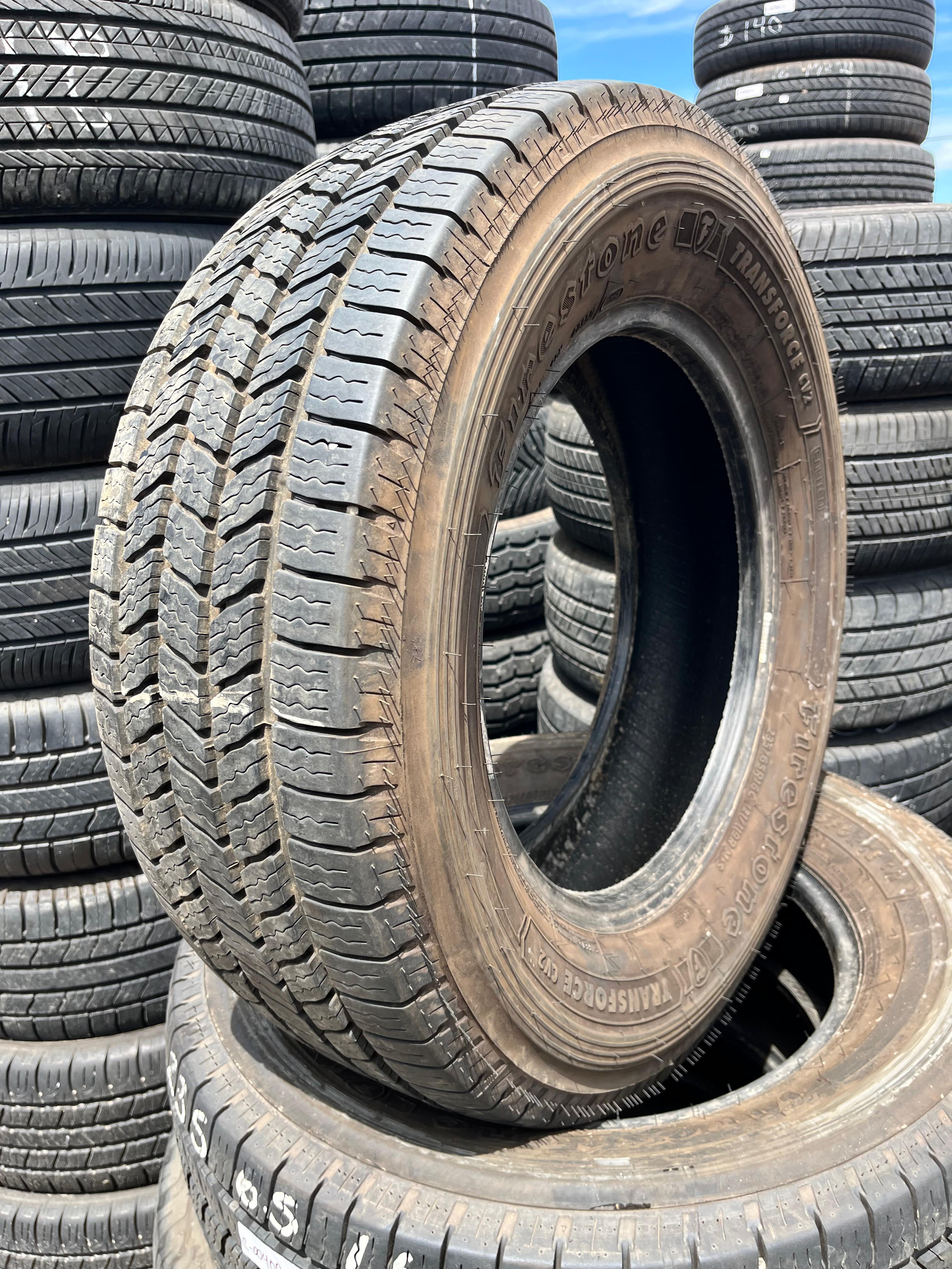 235/65R16C Pair (2 Used Tires) Firestone Transforce CV2