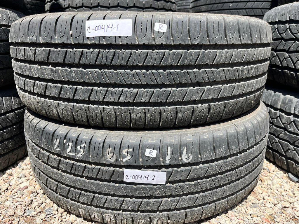 225/65R16 Pair (2 Used Tires) Goodyear Assurance