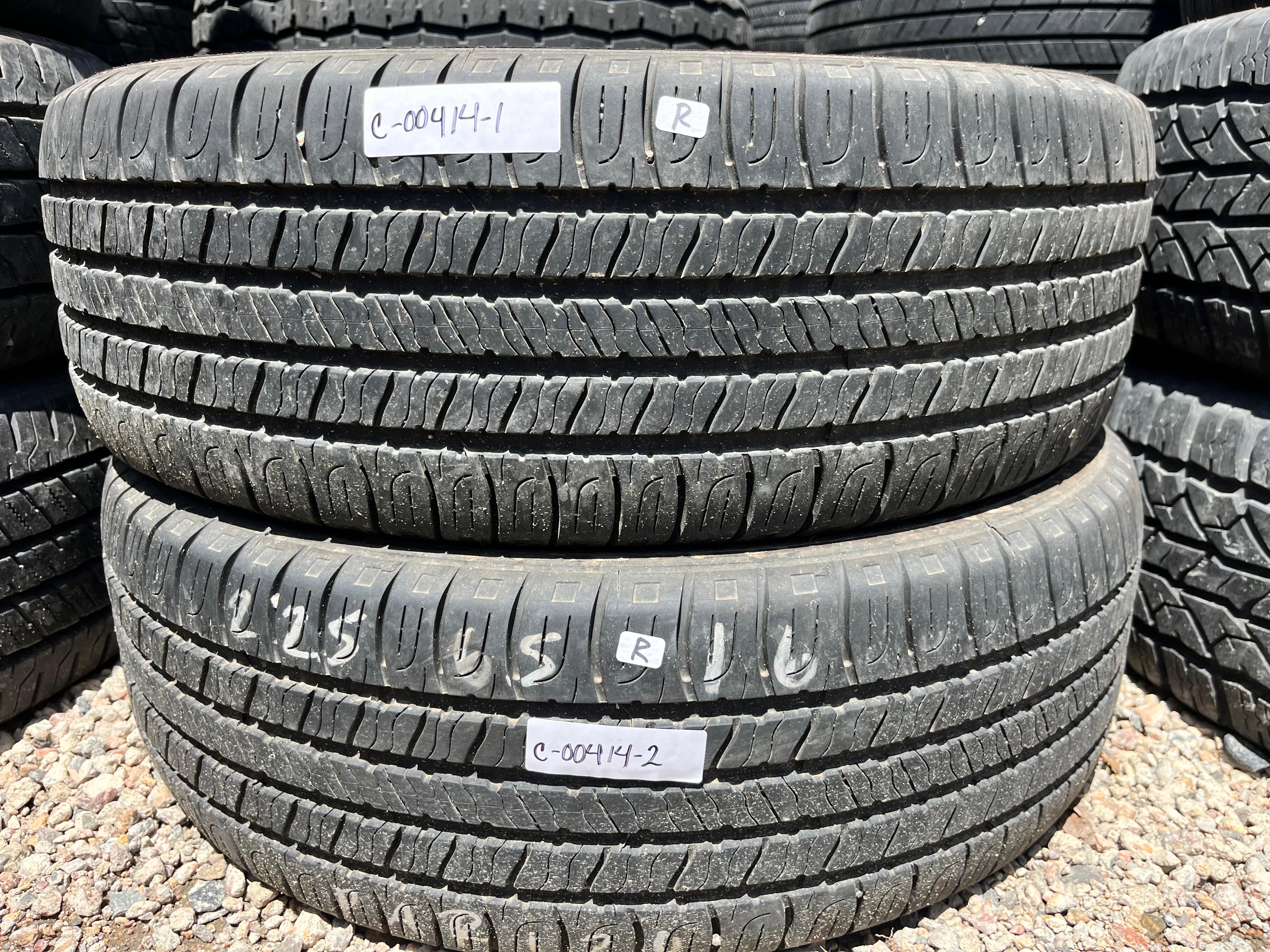 225/65R16 Pair (2 Used Tires) Goodyear Assurance