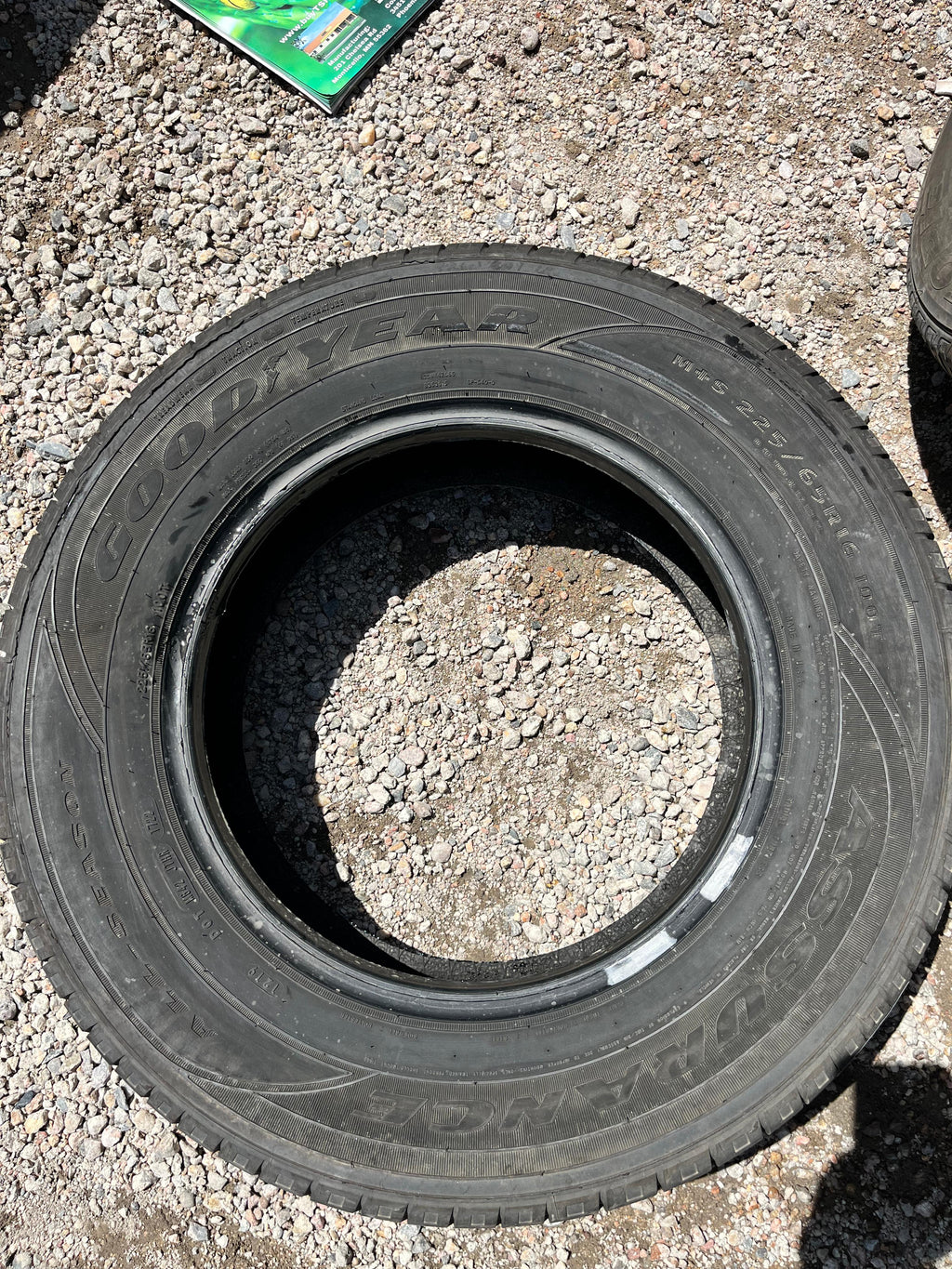 225/65R16 Pair (2 Used Tires) Goodyear Assurance