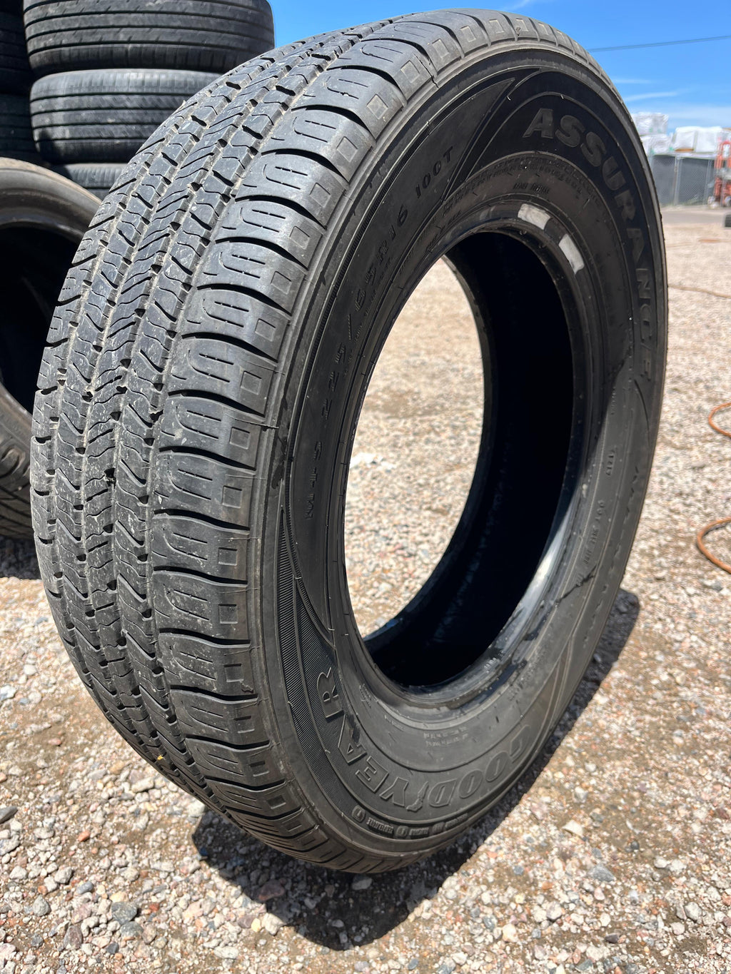 225/65R16 Pair (2 Used Tires) Goodyear Assurance