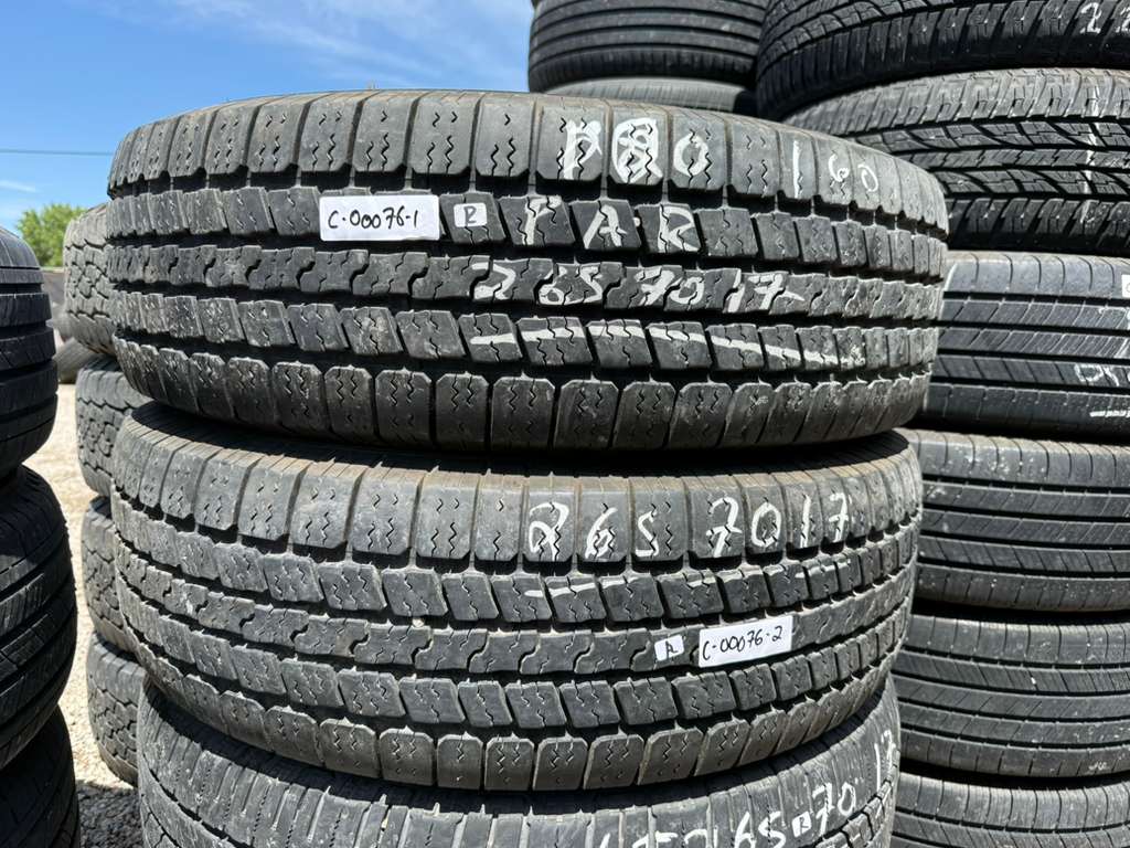 265/70R17 Pair (2 Used Tires) Goodyear Wrangler SR-A
