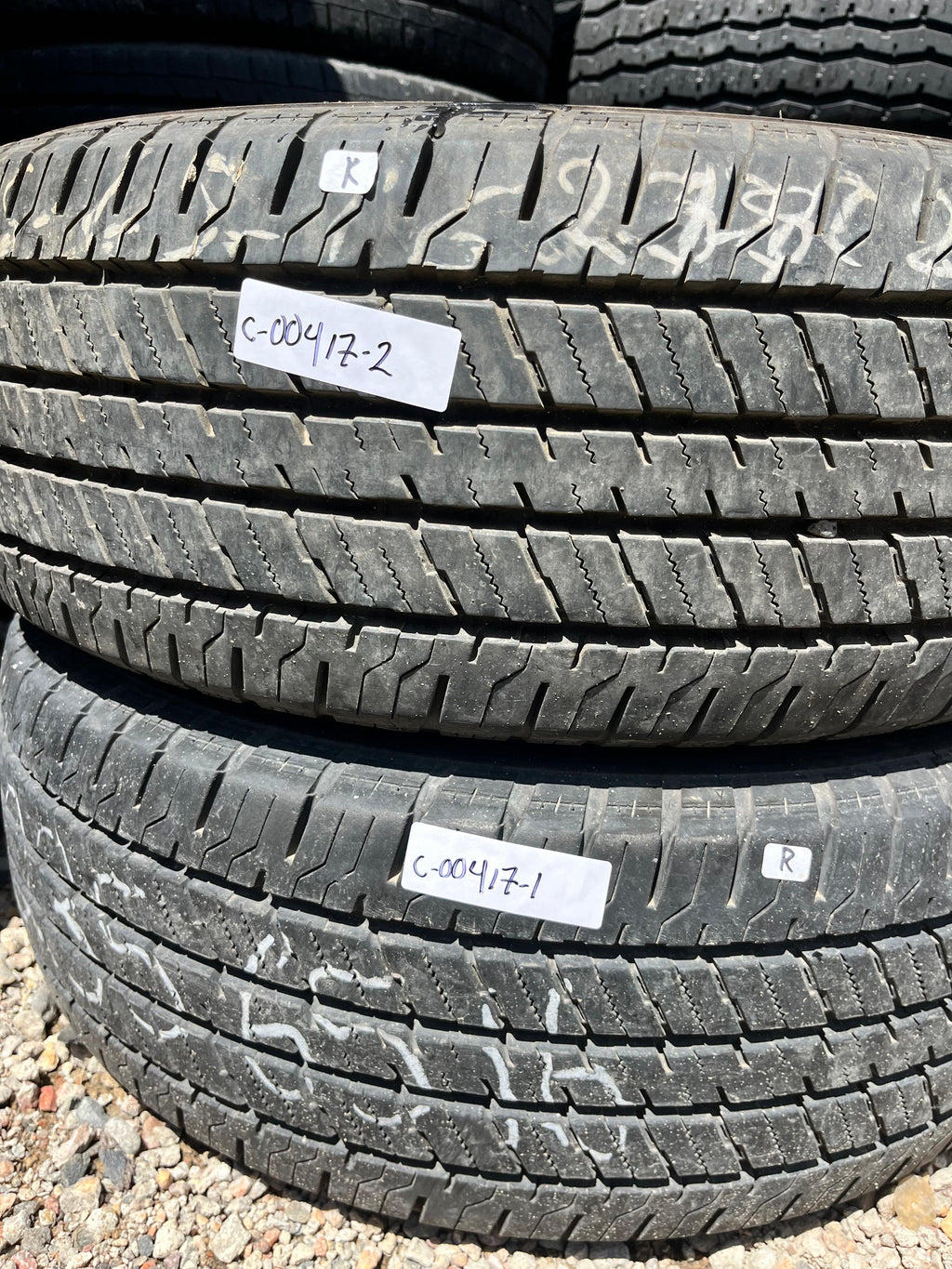 235/65R16C Pair (2 Used Tires) Hankook Dynapro HT