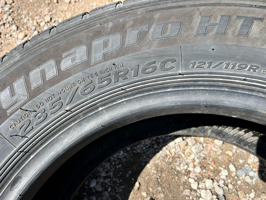235/65R16C Pair (2 Used Tires) Hankook Dynapro HT
