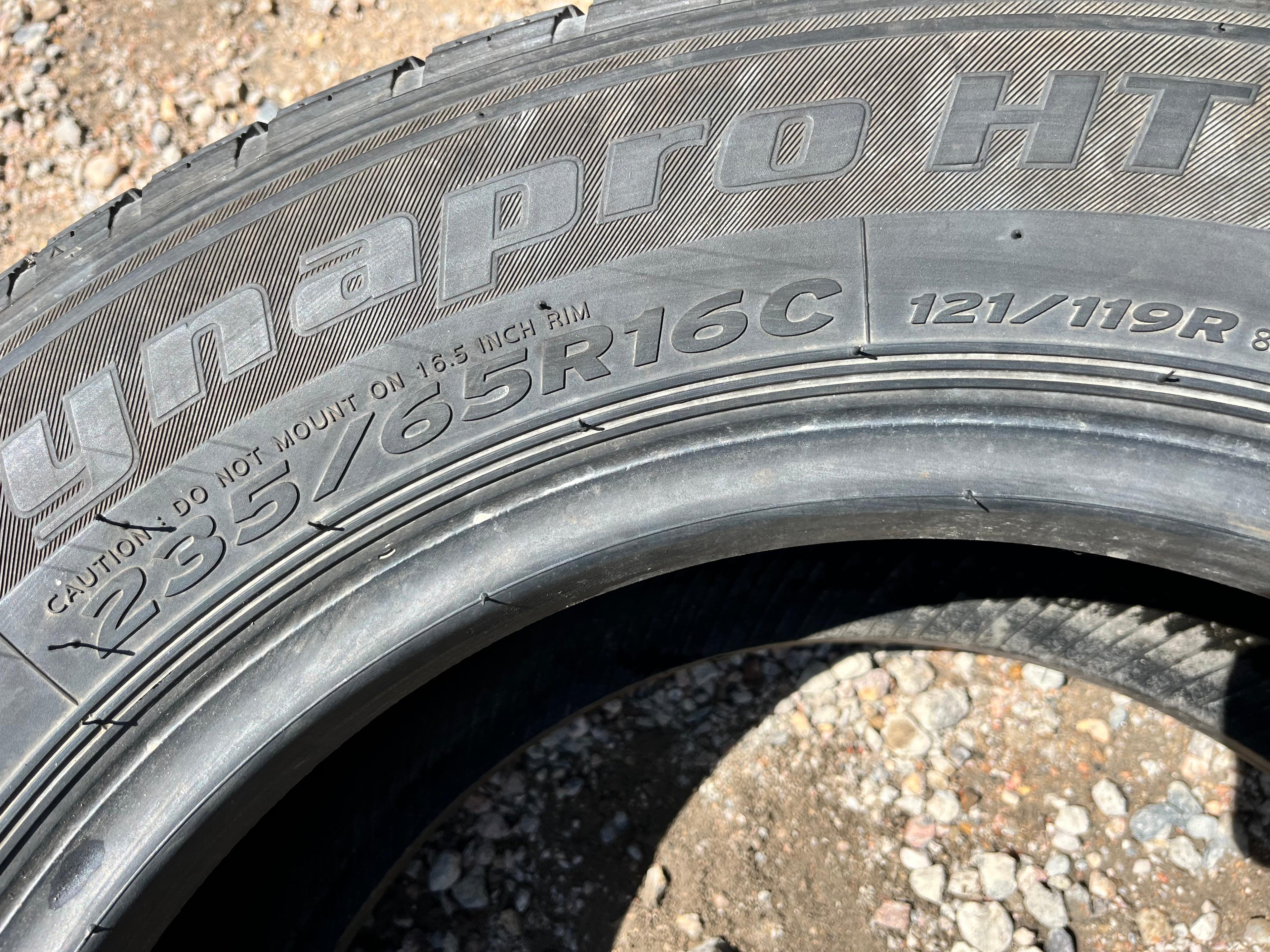235/65R16C Pair (2 Used Tires) Hankook Dynapro HT