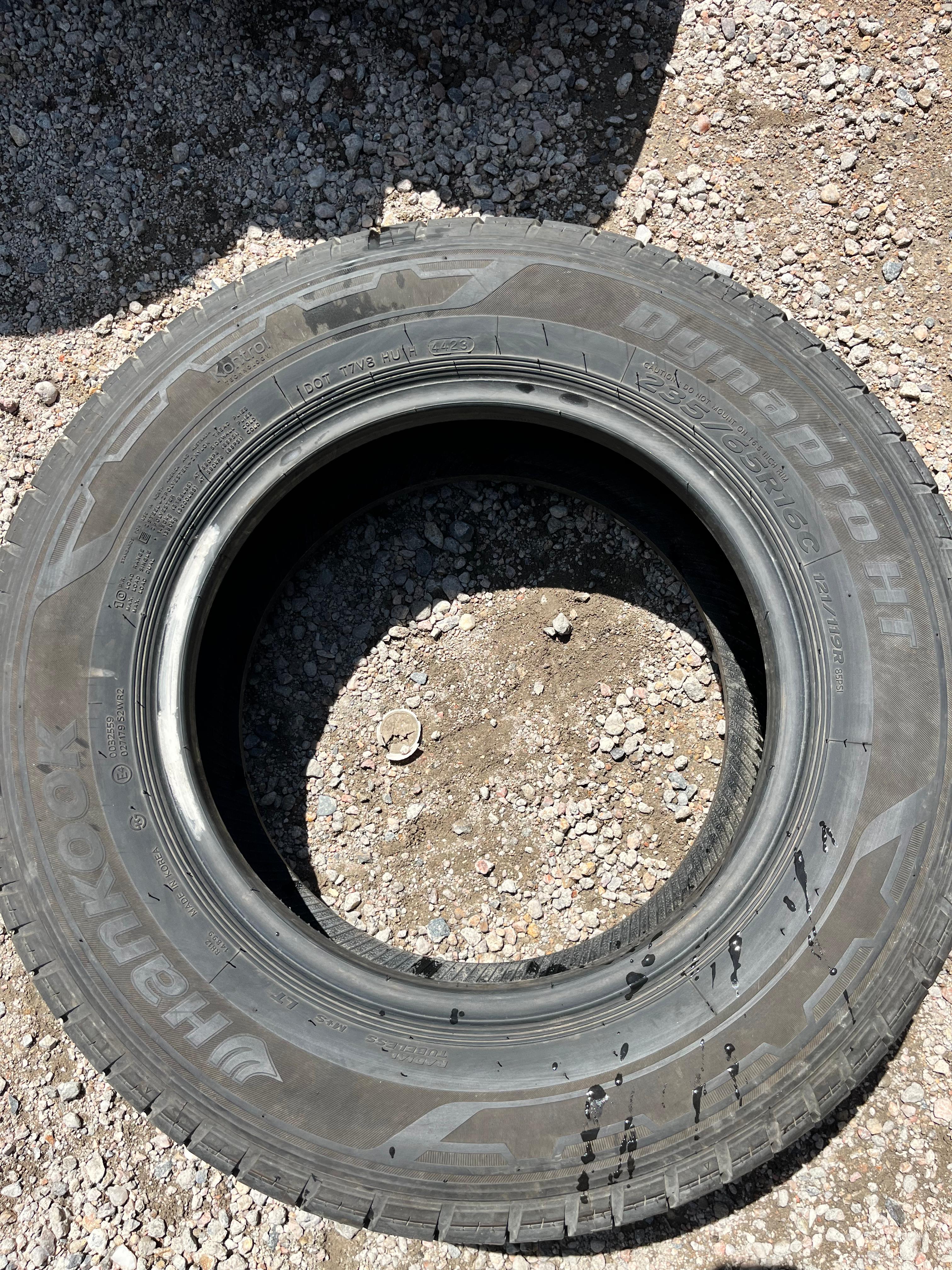 235/65R16C Pair (2 Used Tires) Hankook Dynapro HT