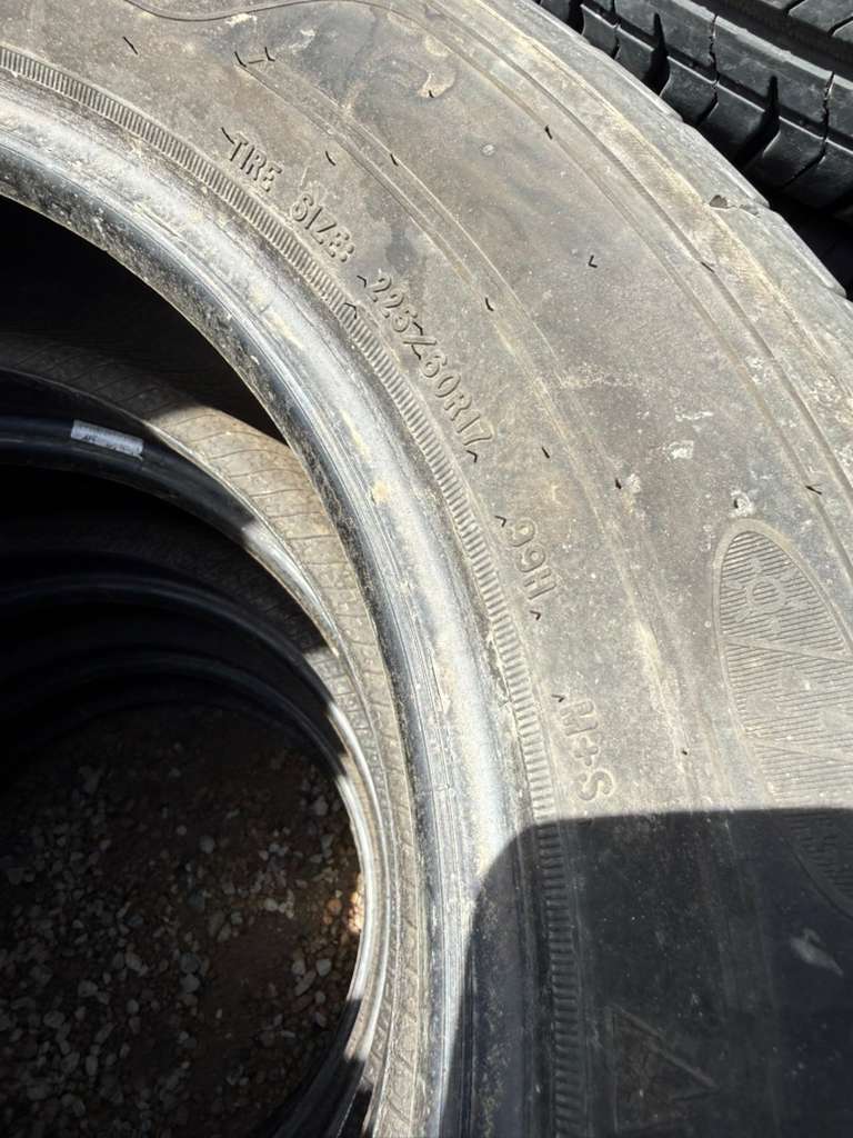 225/60R17 Set (4 Used Tires) Goodyear Assurance Weatheready