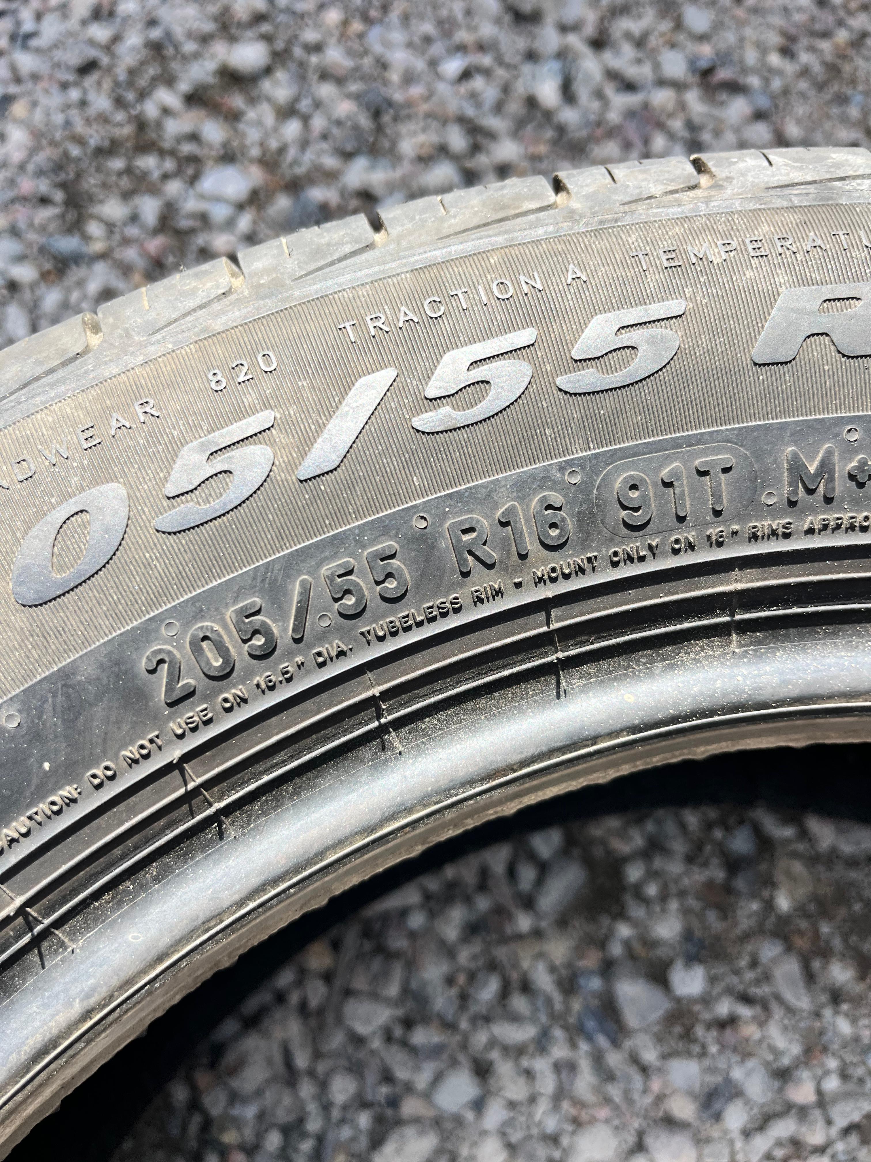 205/55R16 Set (4 Used Tires) Pirelli P4 Persist
