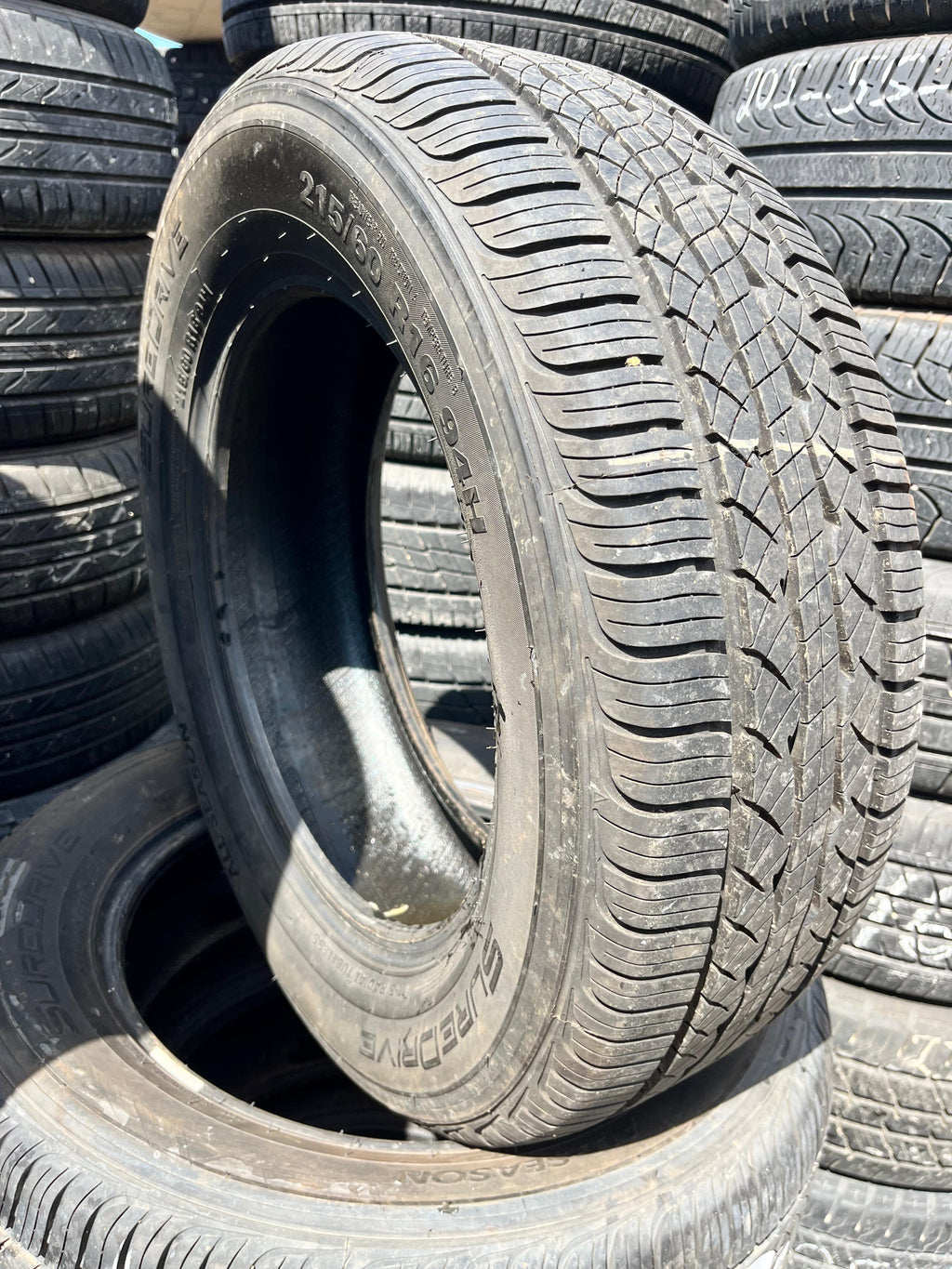 215/60R16 Pair (2 Used Tires) SuperDrive All Season