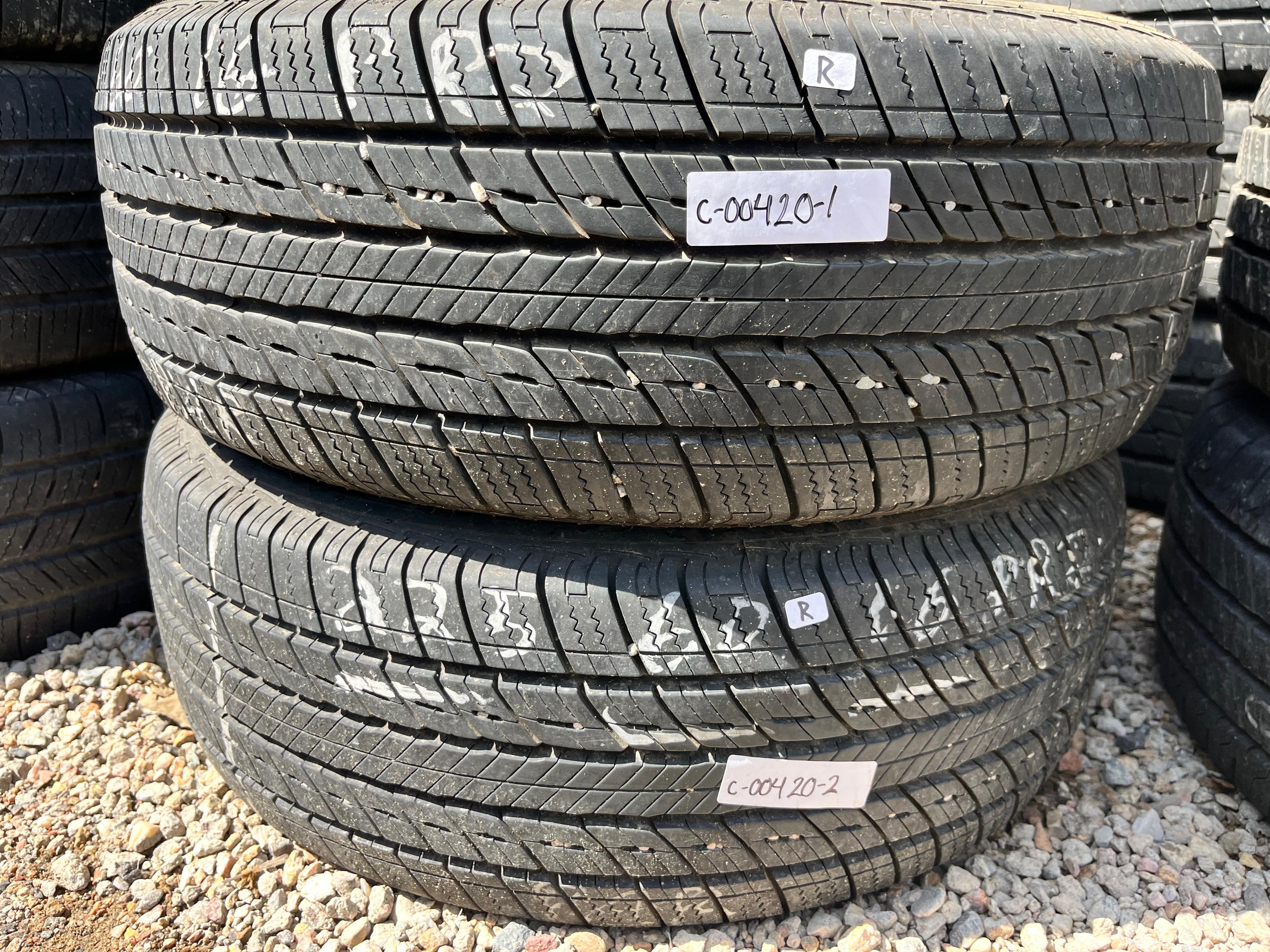 225/60R16 Pair (2 Used Tires) Uniroyal Tiger Paw Touring