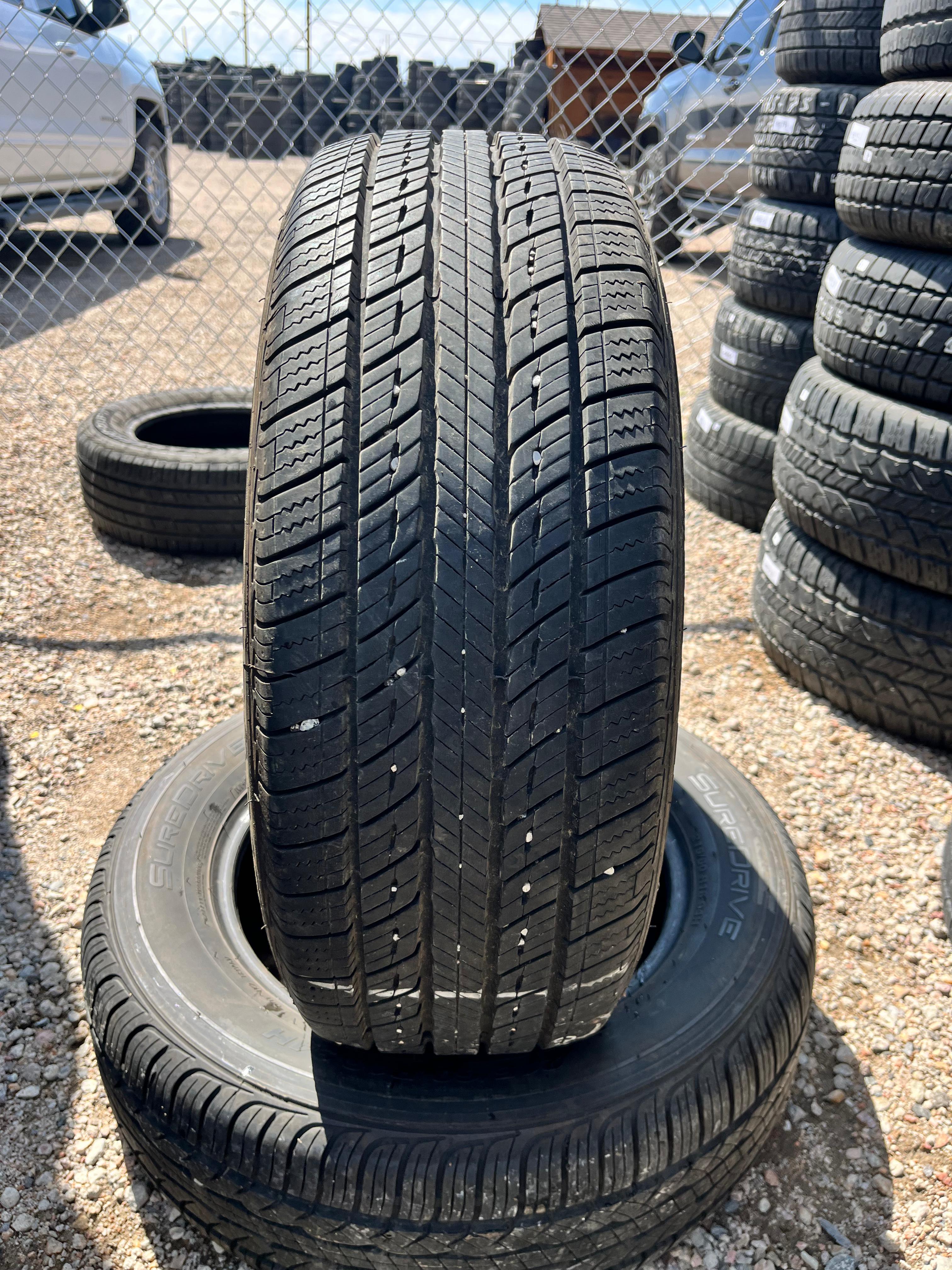 225/60R16 Pair (2 Used Tires) Uniroyal Tiger Paw Touring