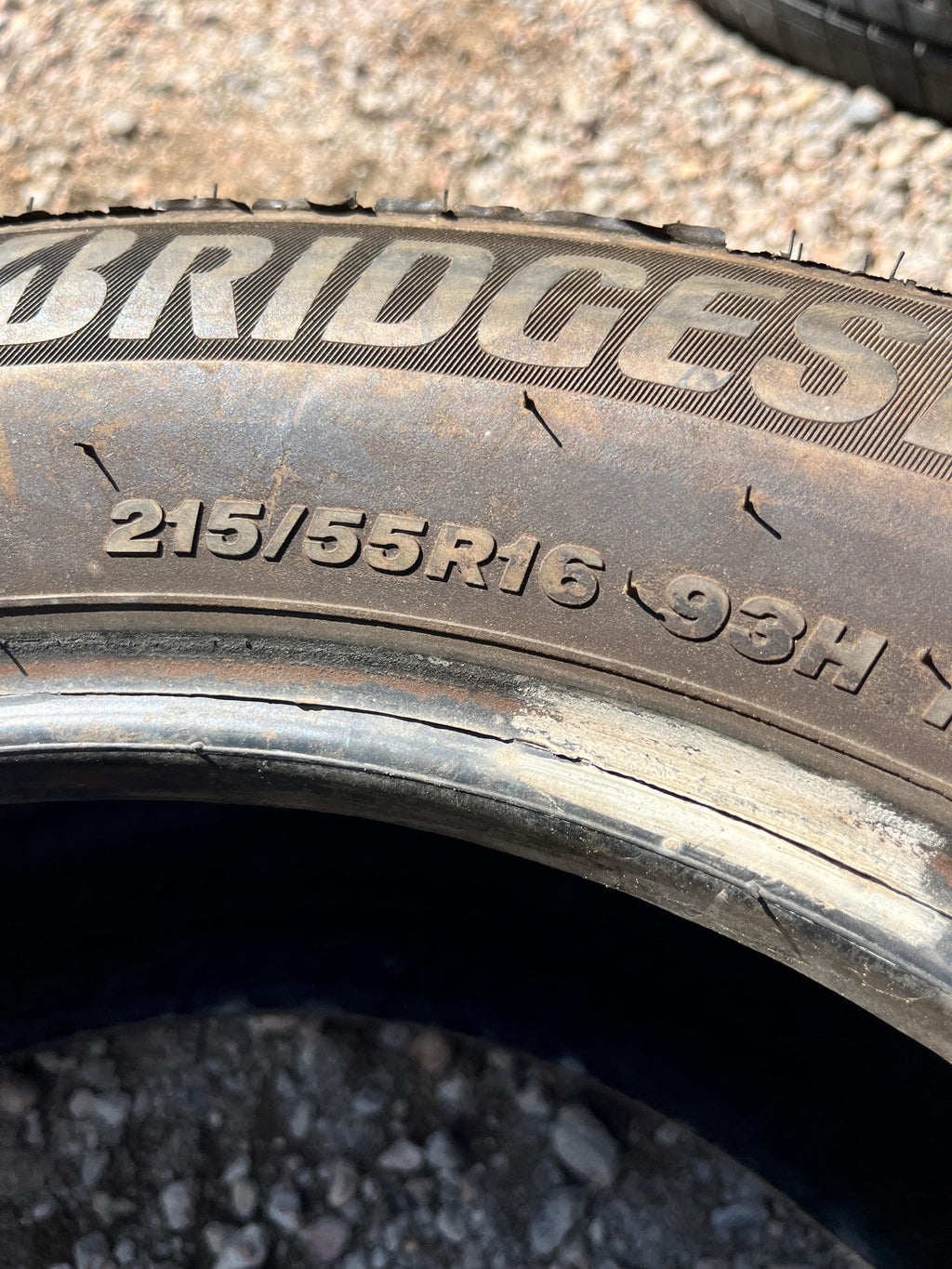 215/55R16 (3 Used Tires) Bridgestone Weatherpeak  ❄️