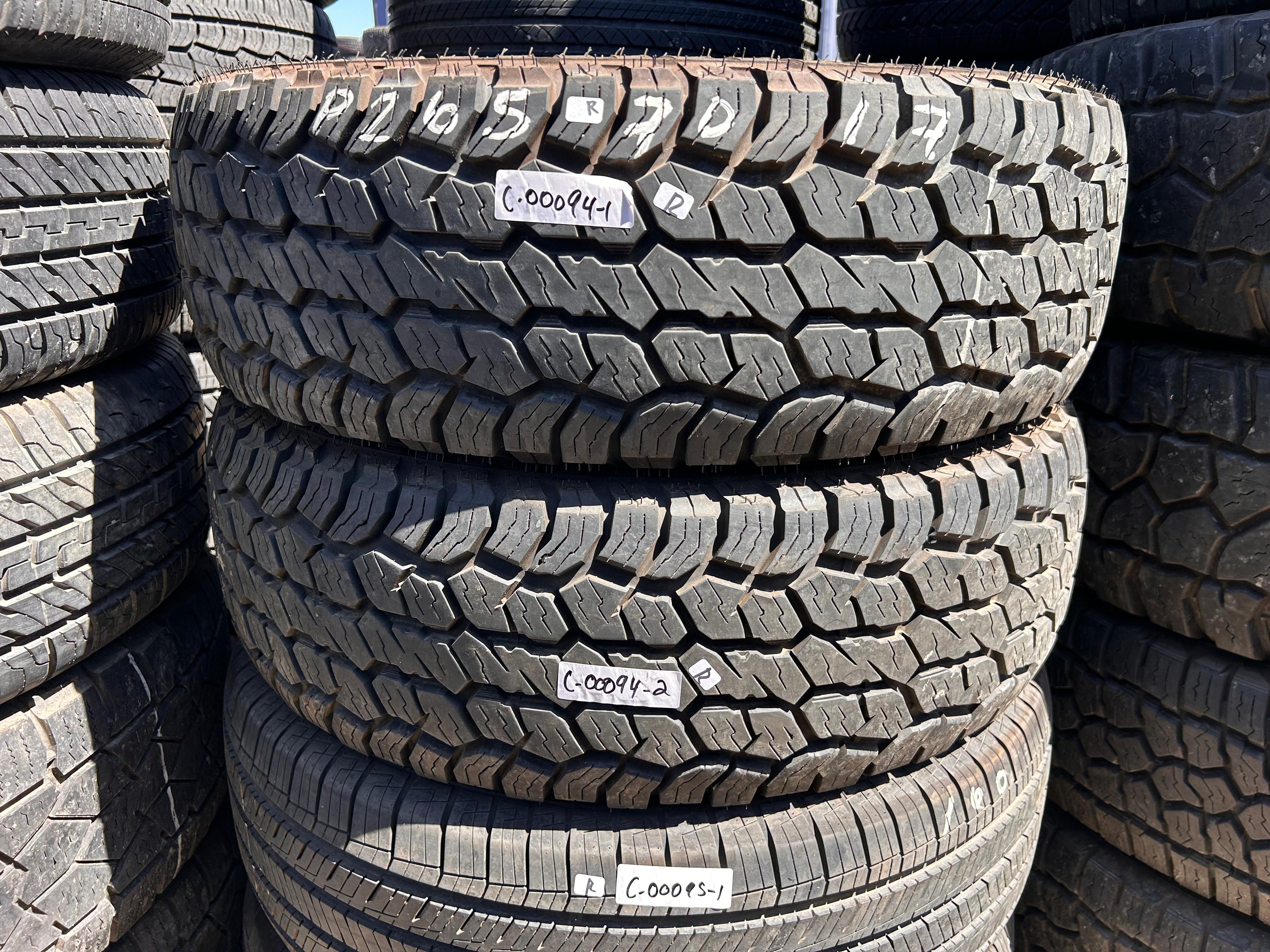 265/70R17 Pair (2 Used Tires) Celine Prevail AT