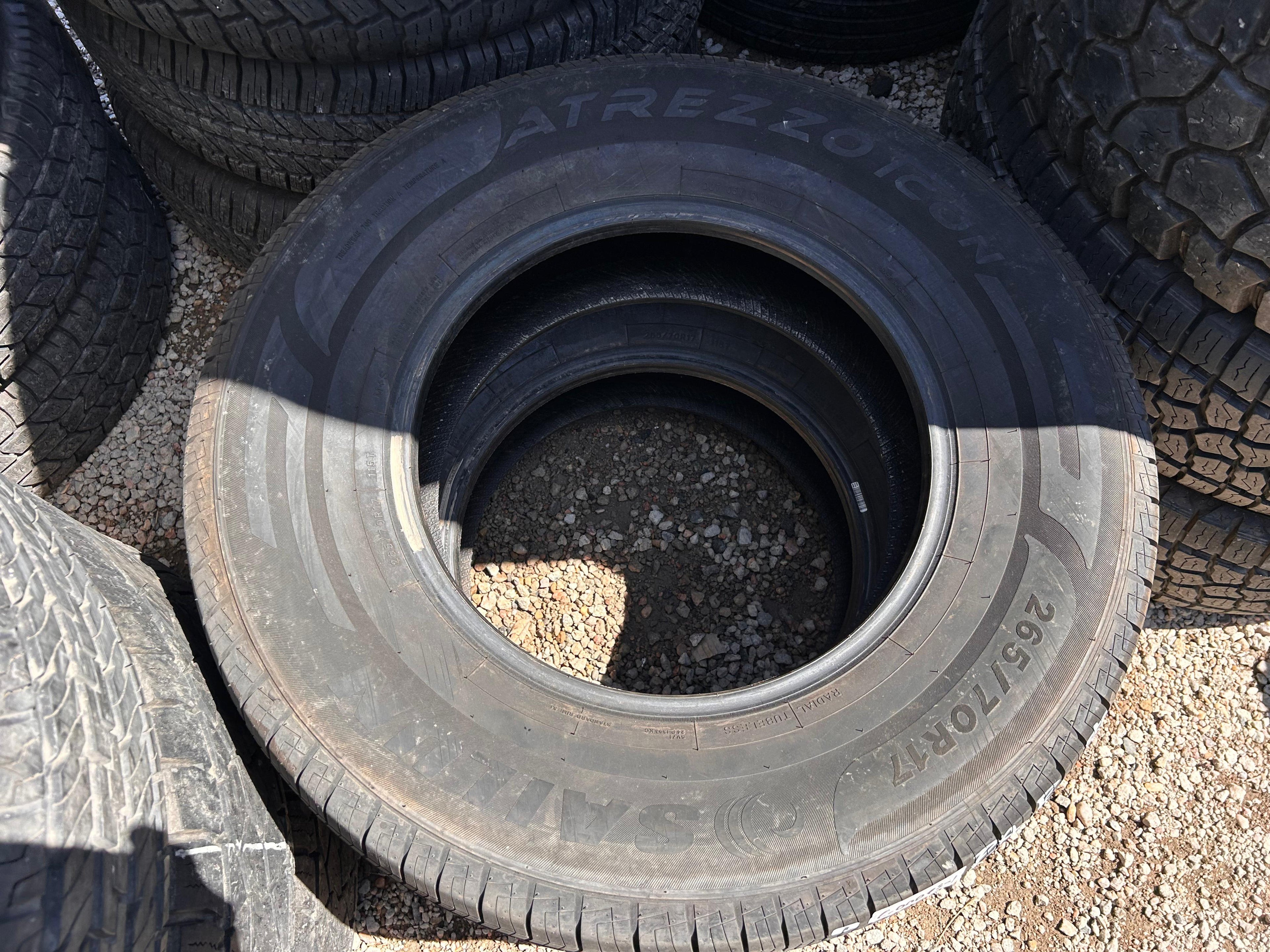 265/70R17 Pair (2 Used Tires) Sailun Atrezzo Tcon