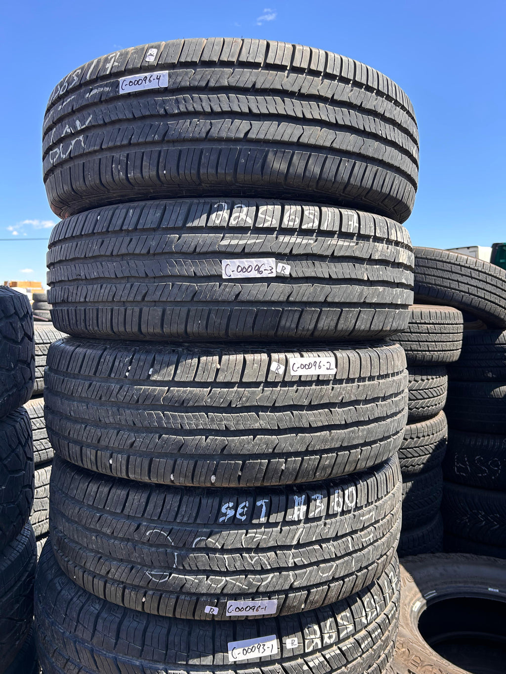225/65R17  Set (4 Used Tires) Bfgoodrich Advantage Control