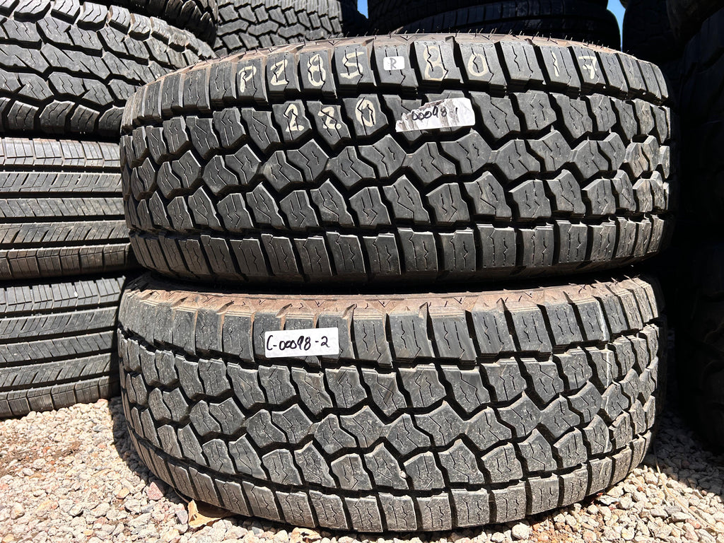 285/70R17 Pair (2 Used Tires) Milestar Patagonia ATR
