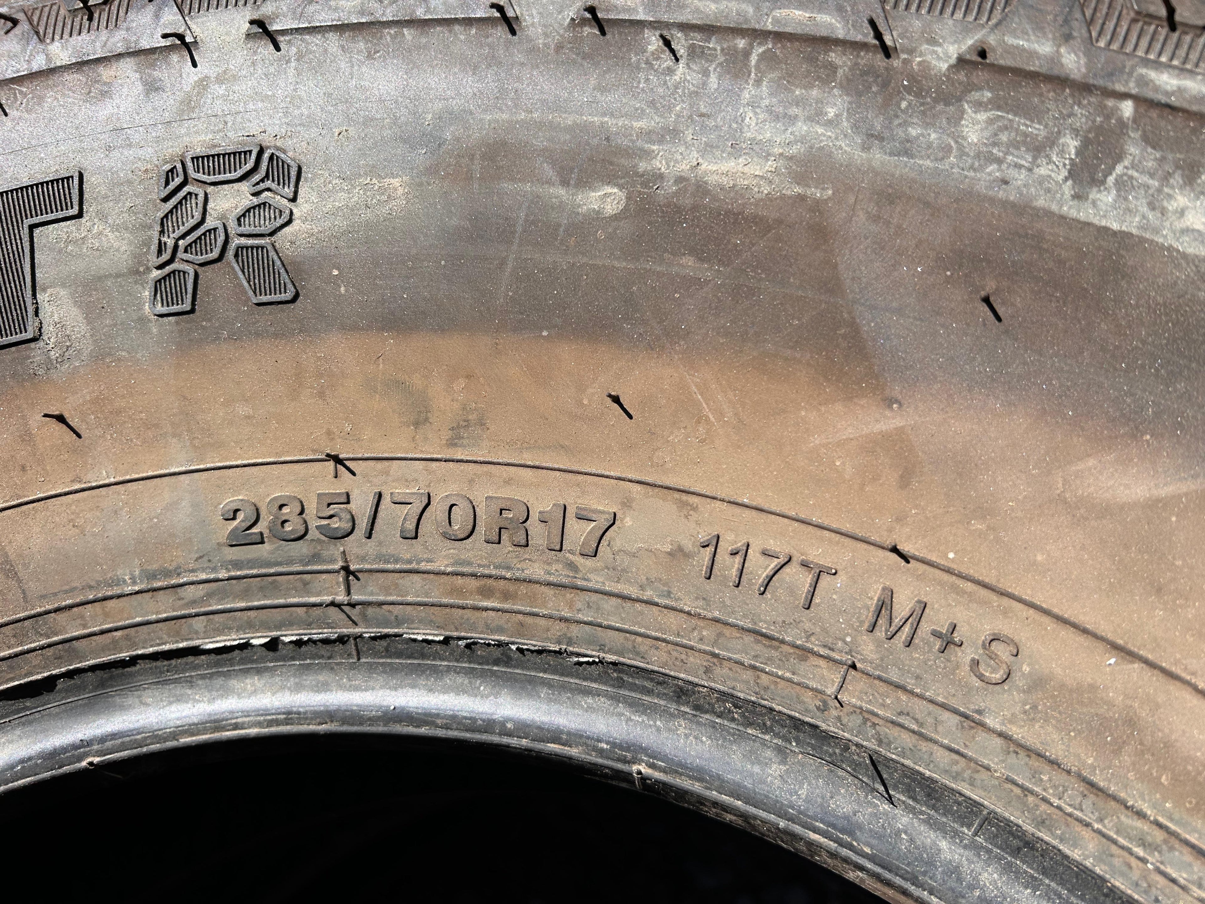 285/70R17 Pair (2 Used Tires) Milestar Patagonia ATR