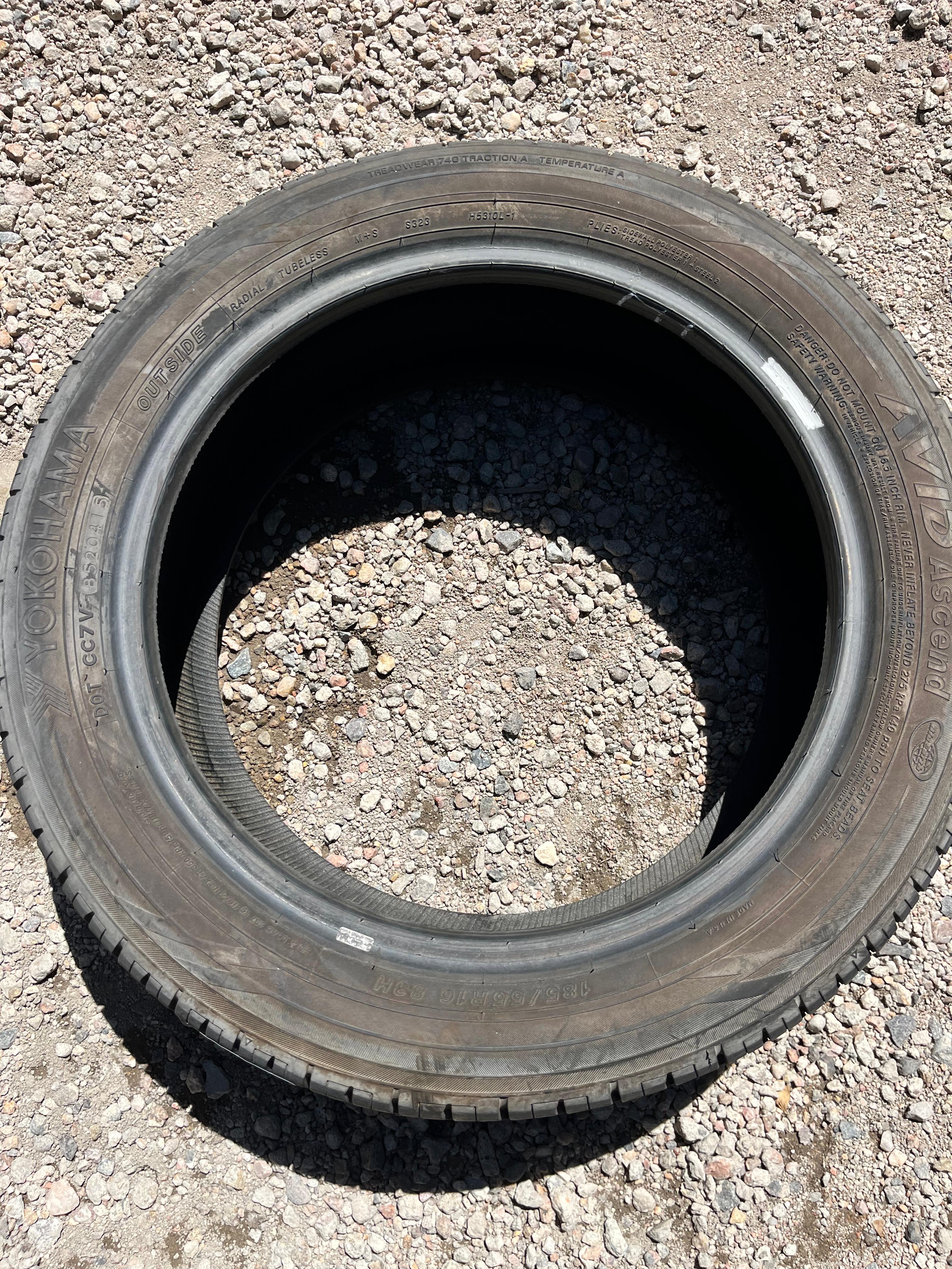 185/55R16  Set (4 Used Tires) Yokohama Avid Ascend