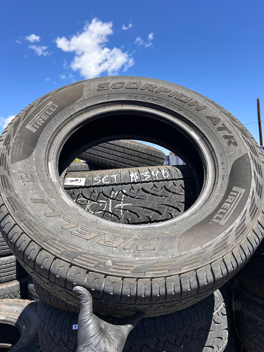 265/70R17 Set (4 Used Tires) Pirelli Scorpian ATR