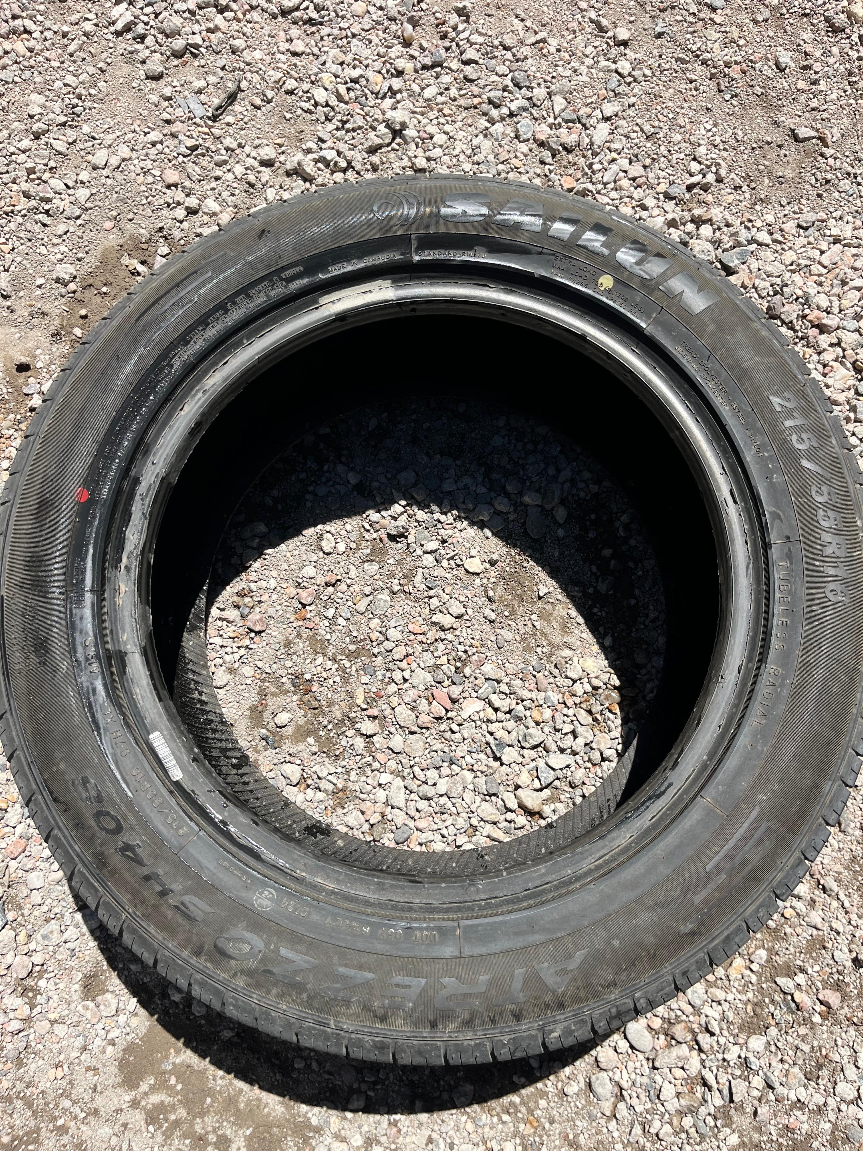 215/55R16  Pair (2 Used Tires) Sailun Atrezzo SH408