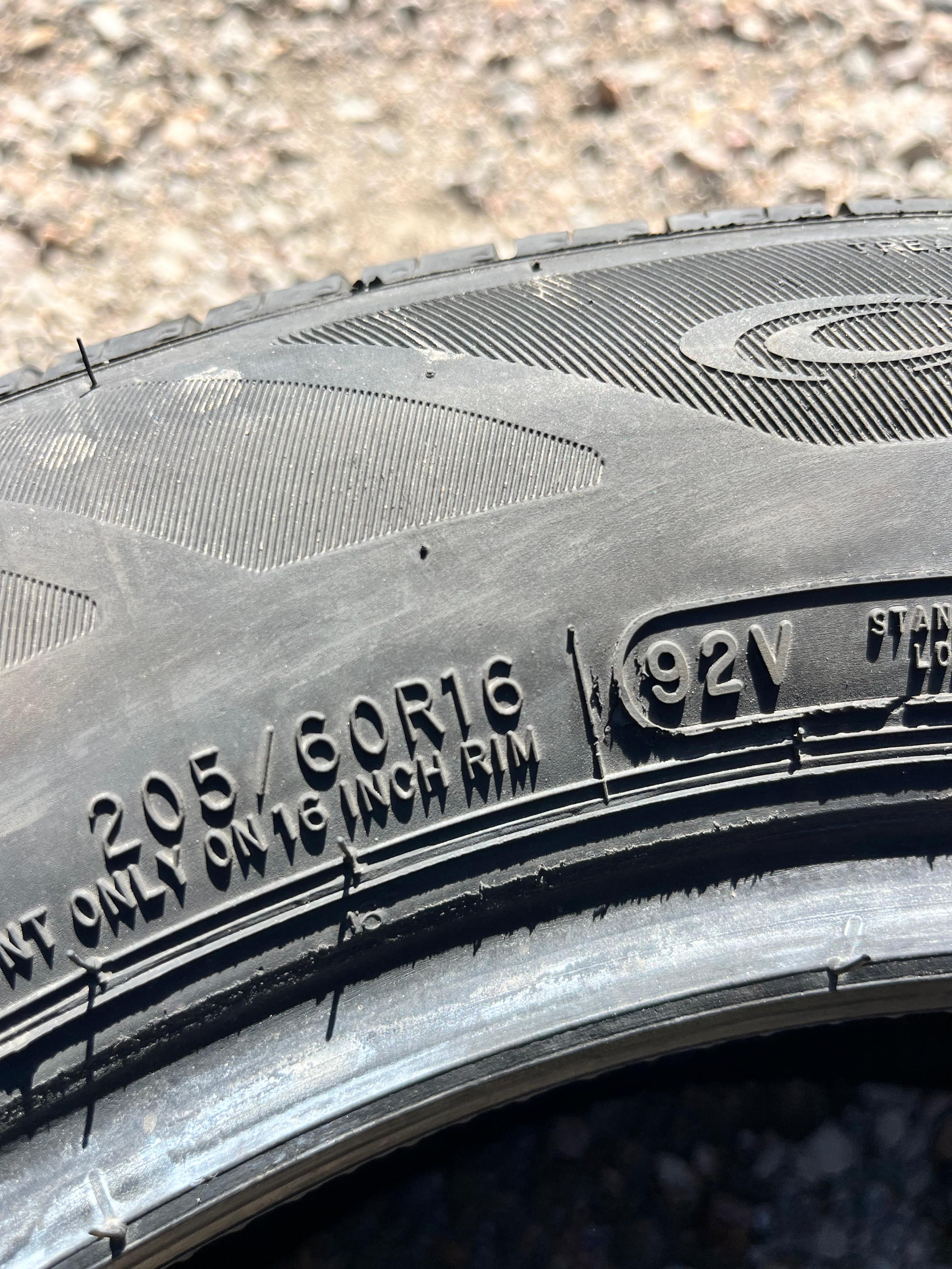 205/60R16 Pair (2 Used Tires) Cooper Endeavor