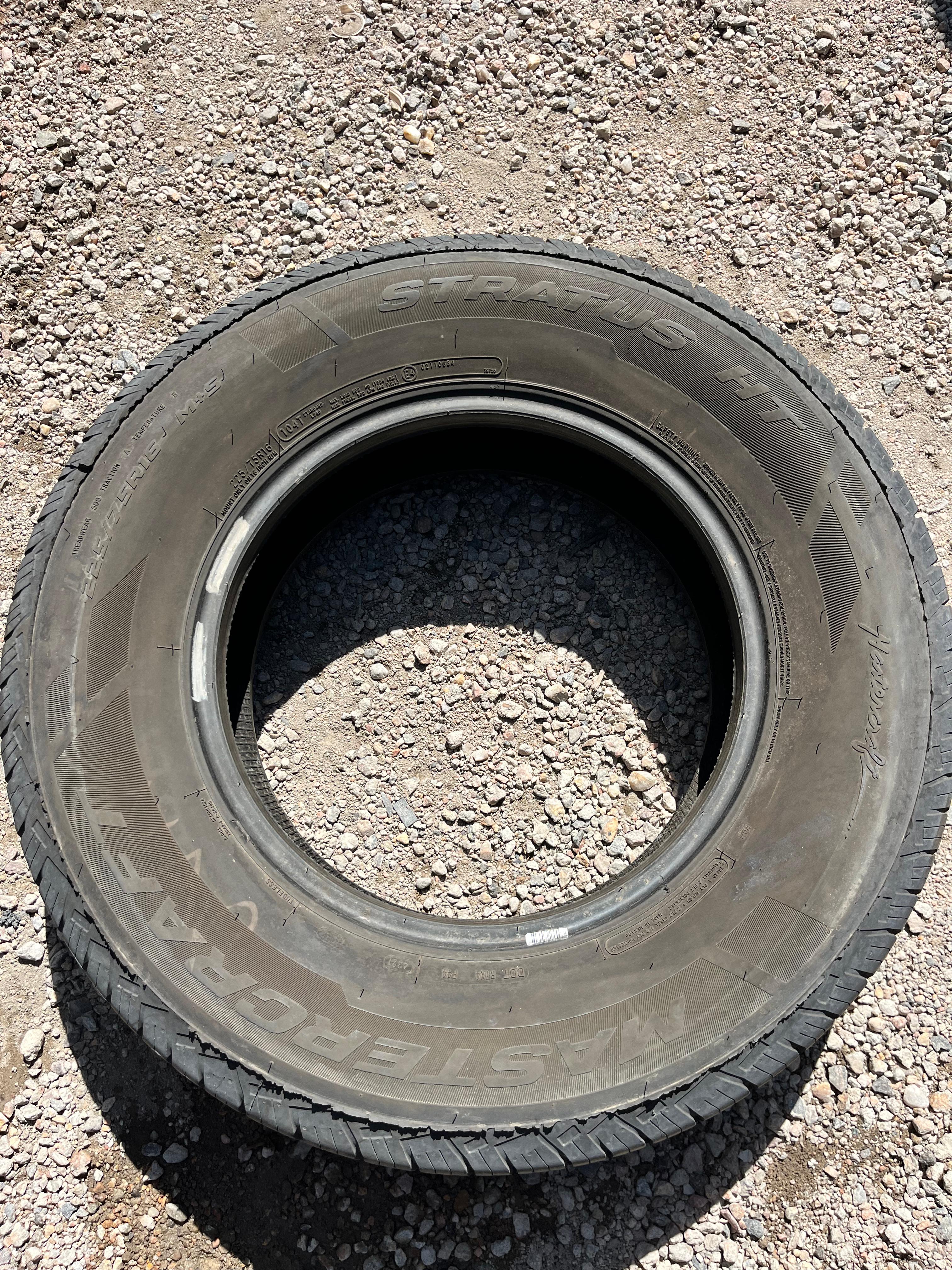 225/75R16 Pair (2 Used Tires) Mastercraft Stratus HT
