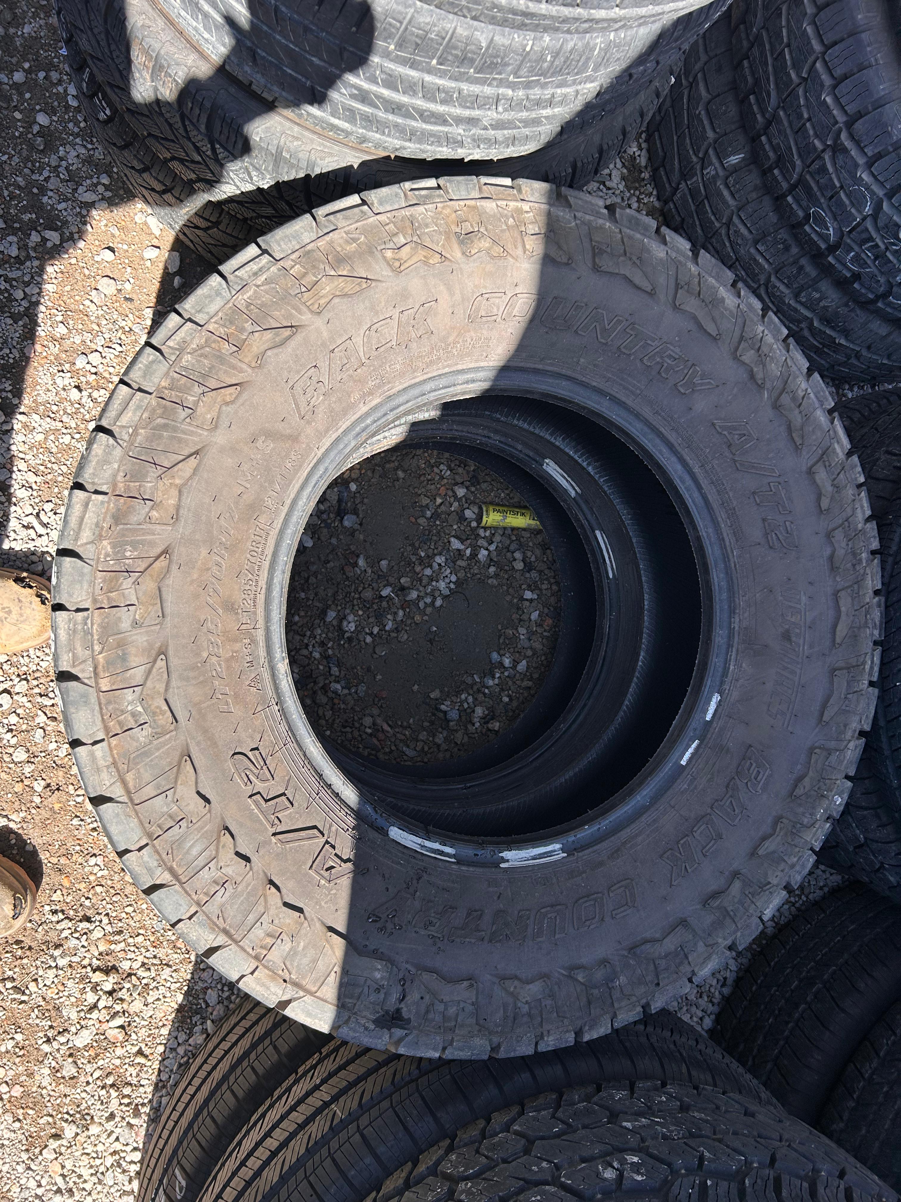 LT285/70R17   Pair (2 Used Tires) Dean Tires Back Country AT2