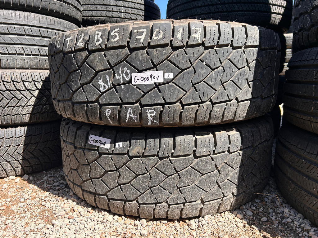 LT285/70R17   Pair (2 Used Tires) Dean Tires Back Country AT2