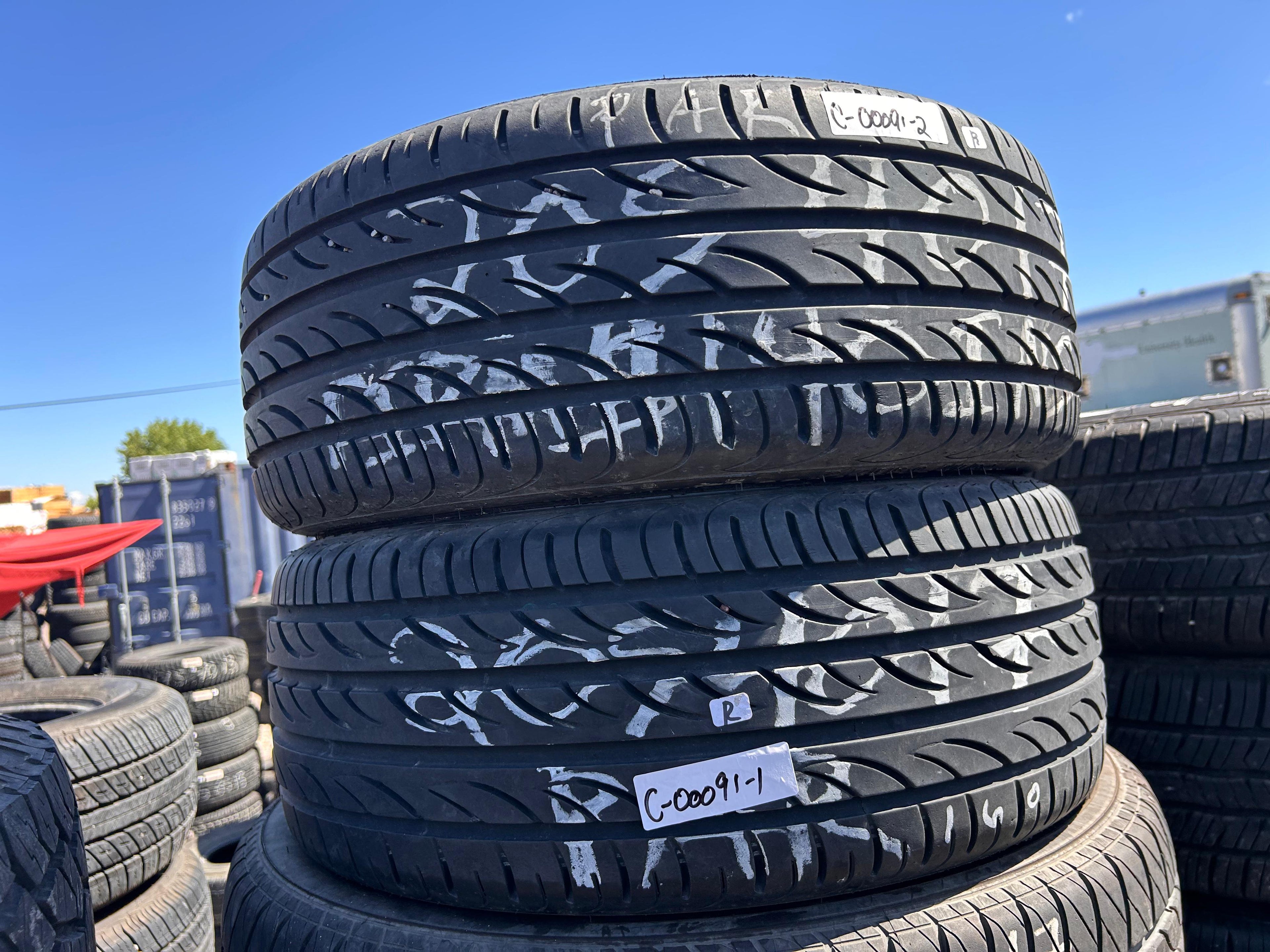 205/40R17  Pair (2 Used Tires) Pirelli Pzero Nero
