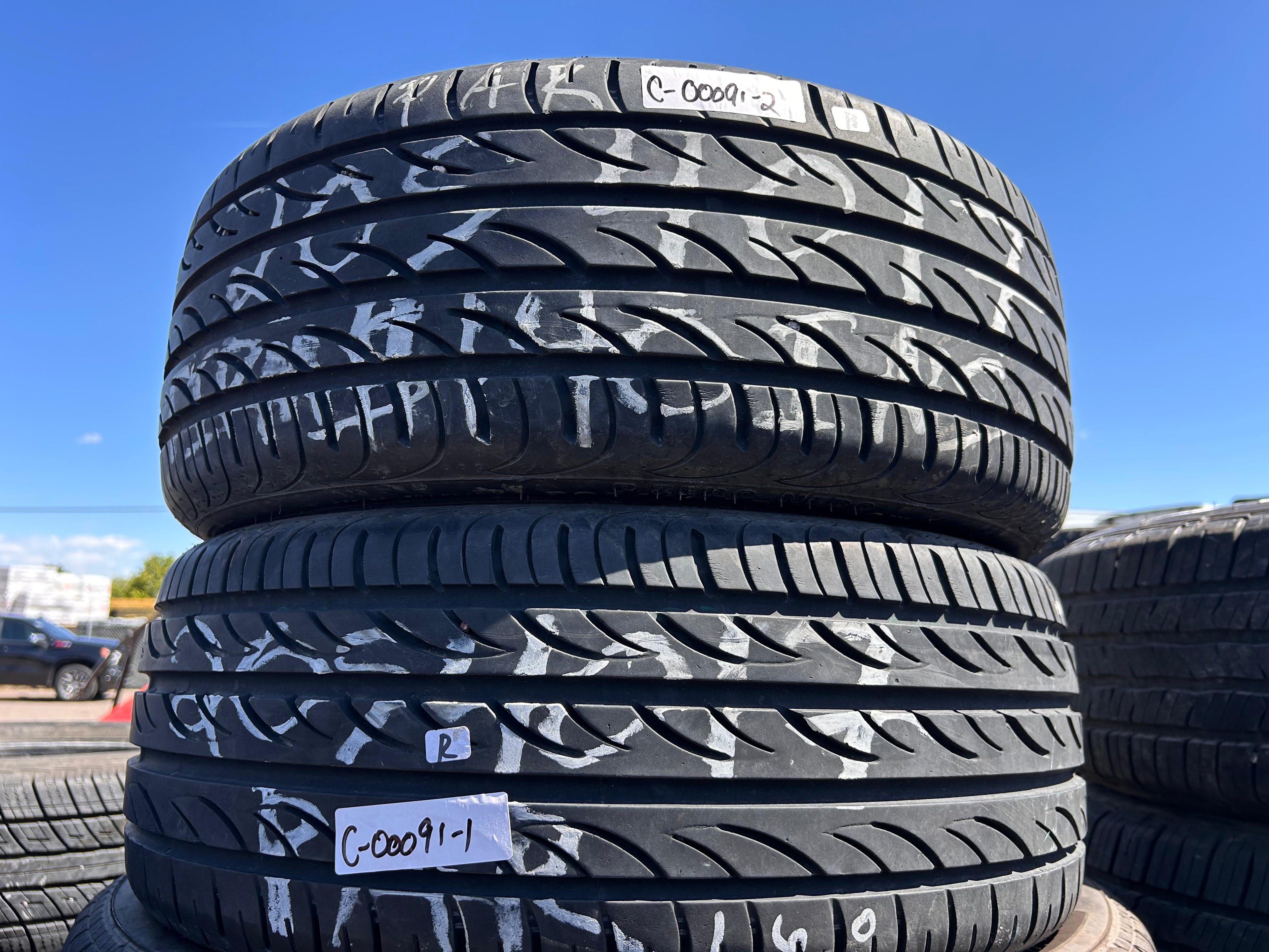 205/40R17  Pair (2 Used Tires) Pirelli Pzero Nero