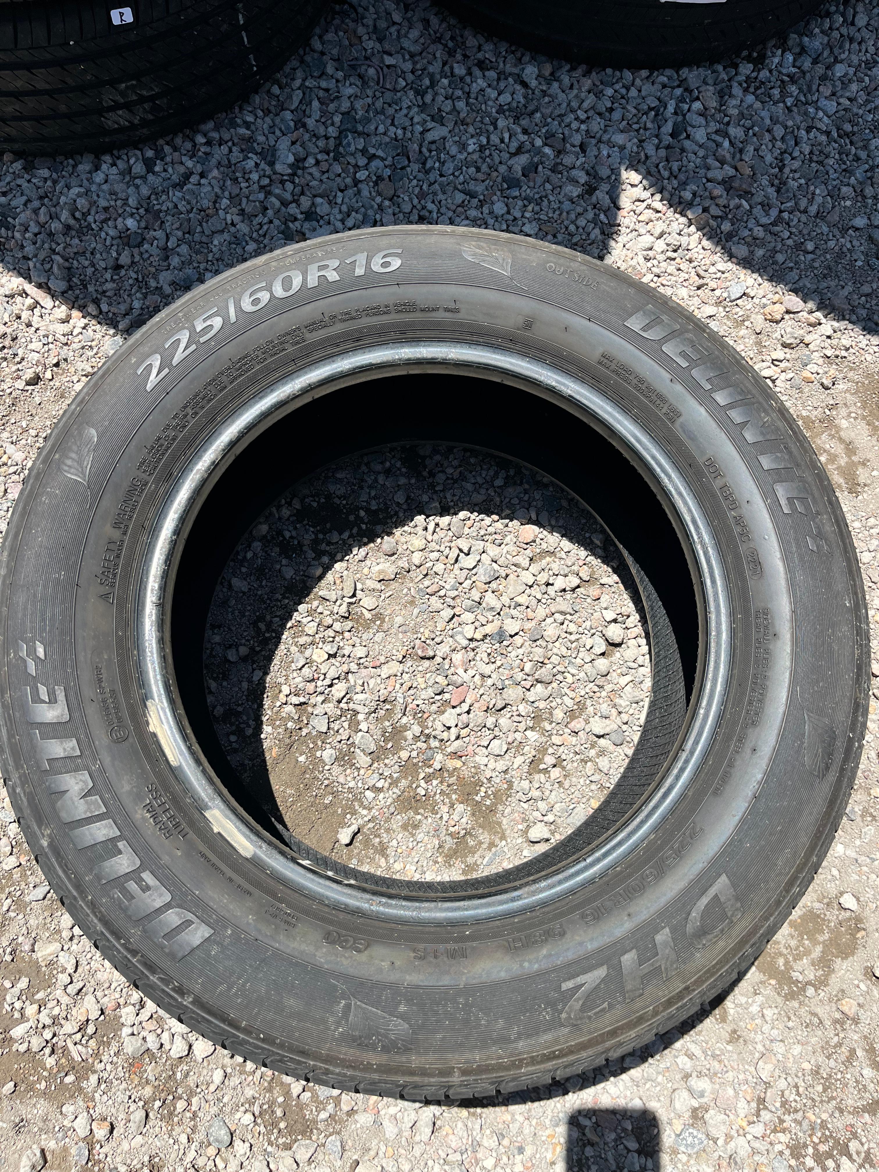 225/60R16  Pair (2 Used Tires) DELINTE Delinte DH2