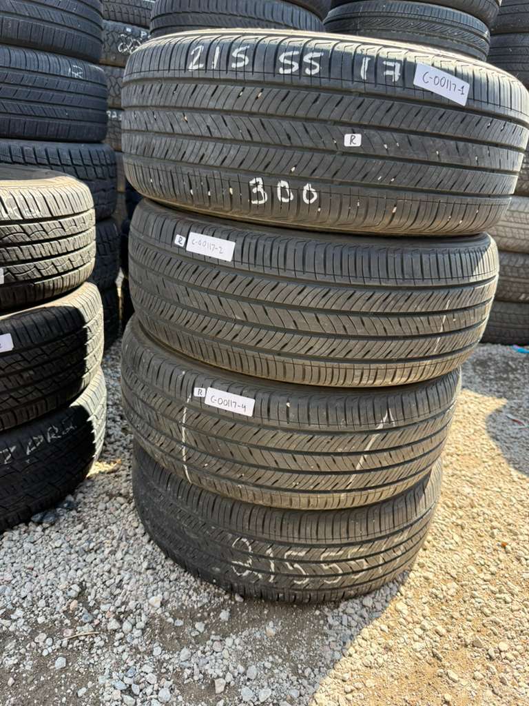 215/55R17 Set (4 Used Tires) Kumho Solus TA31