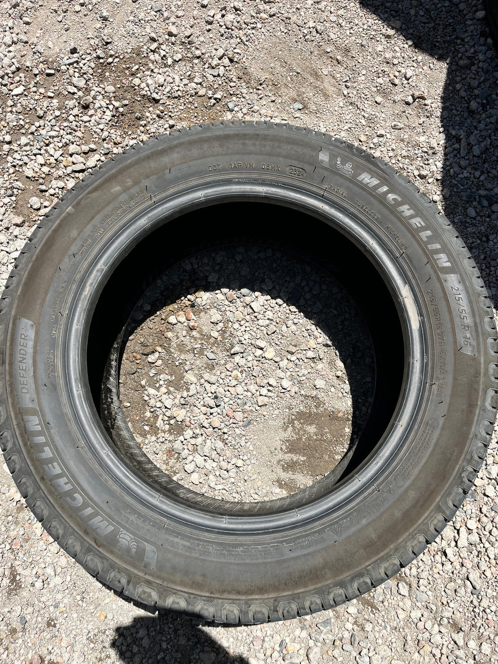 215/55R16  Pair (2 Used Tires) MICHELIN Defender