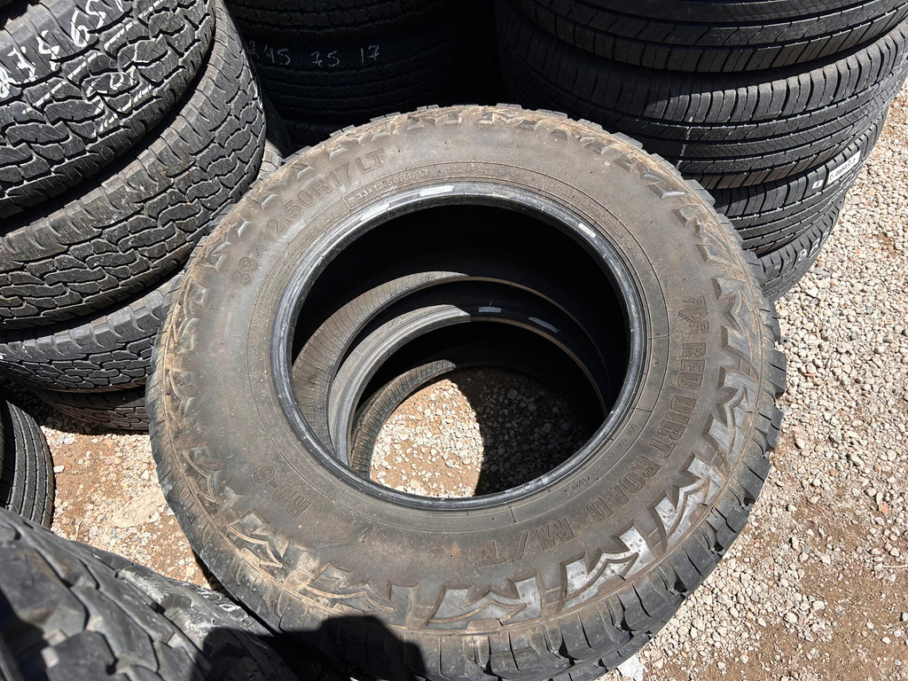 LT33X12.50R17 Pair (2 Used Tires)  Red Dirt Road  RD-6 MT
