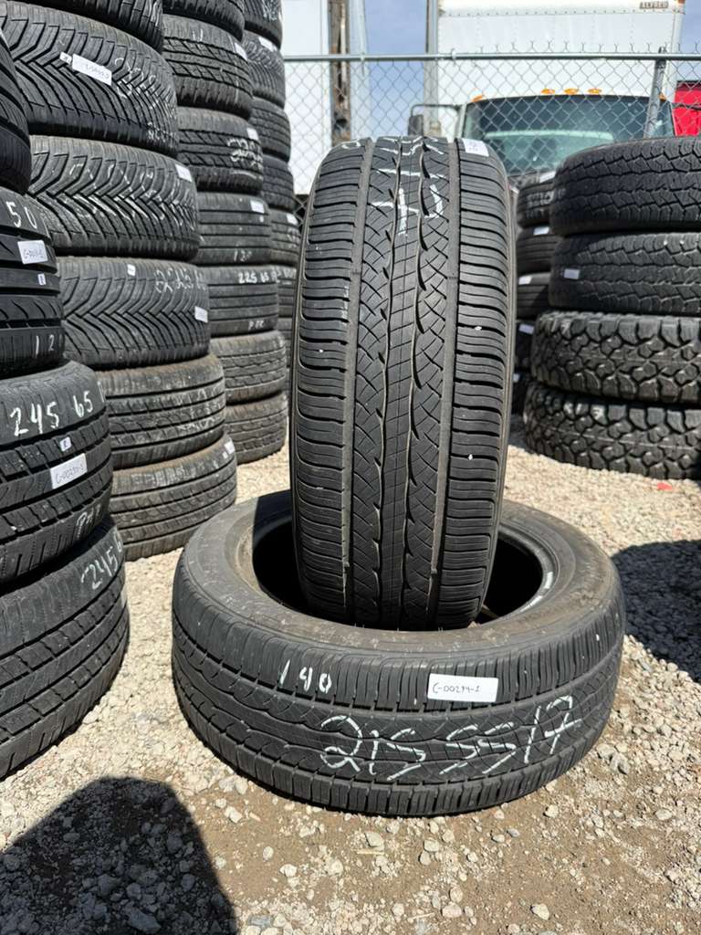 215/55R17  Pair (2 Used Tires) SureDrive All Season
