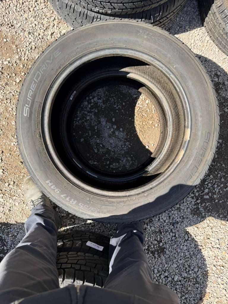 215/55R17  Pair (2 Used Tires) SureDrive All Season