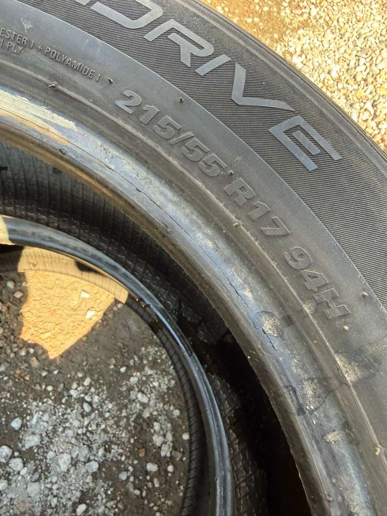 215/55R17  Pair (2 Used Tires) SureDrive All Season