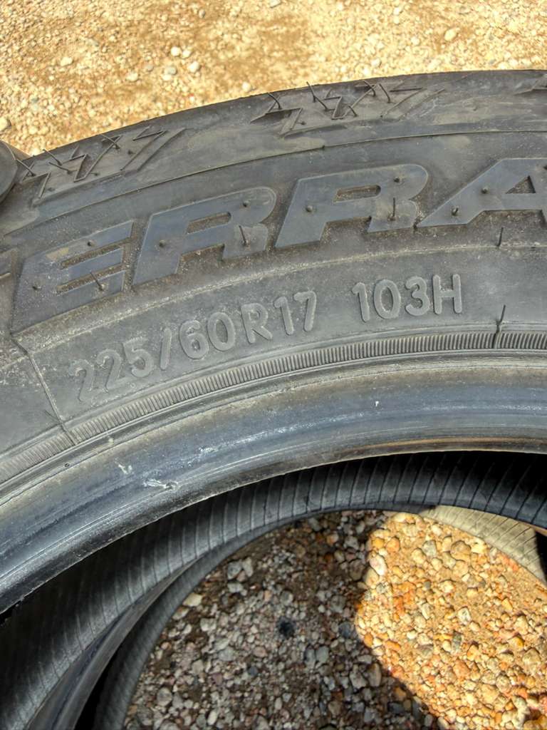 225/60R17  Pair (2 Used Tires) Nitto Terra Grappler G2