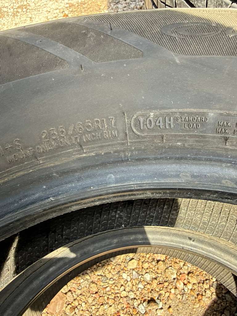 235/65R17  Pair (2 Used Tires) Cooper Endeavor Plus