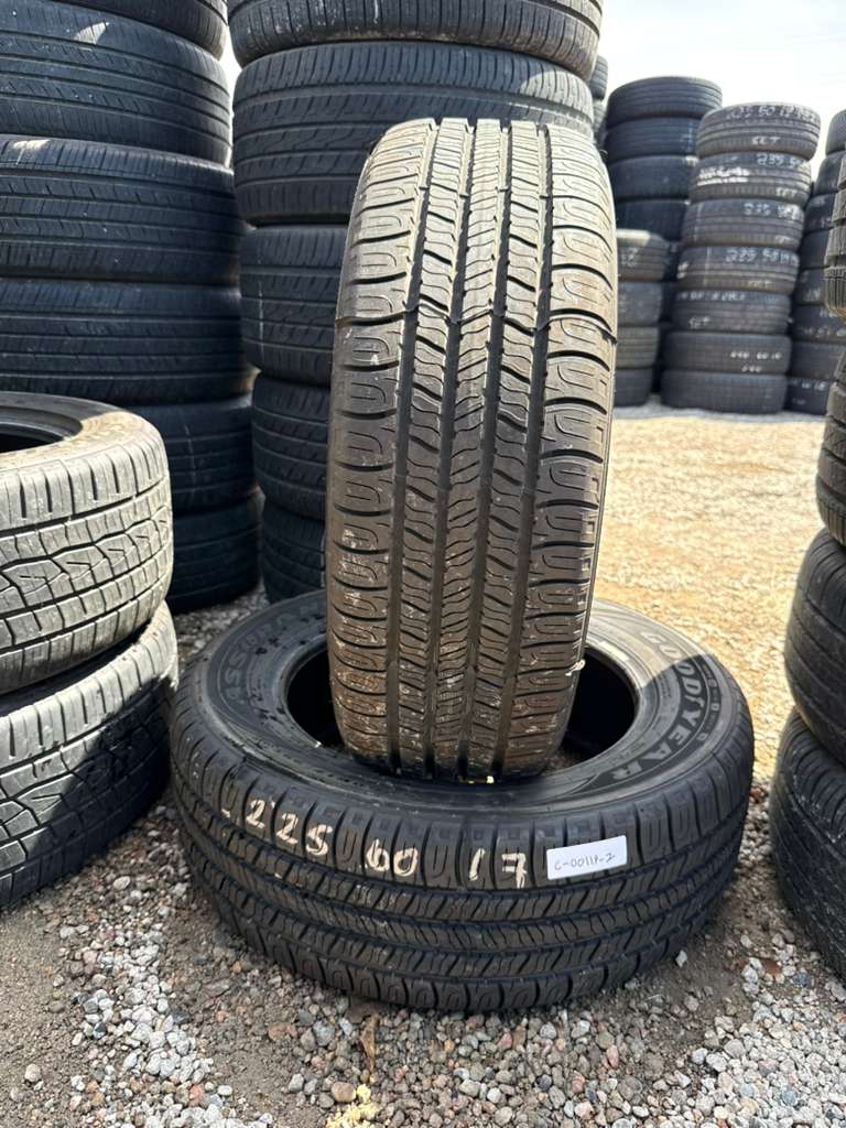225/60R17  Pair (2 Used Tires) Goodyear Assurance