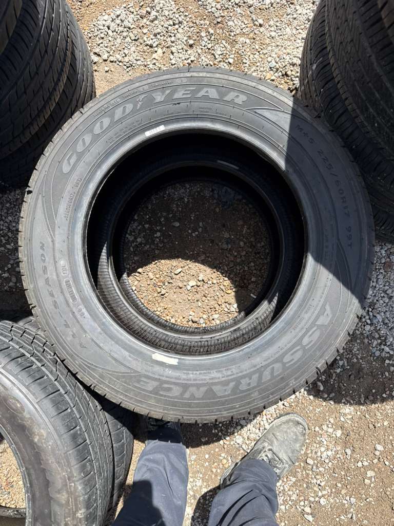 225/60R17  Pair (2 Used Tires) Goodyear Assurance