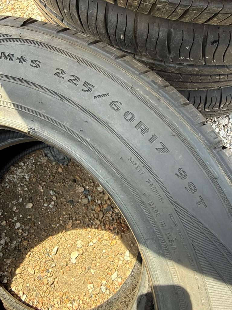 225/60R17  Pair (2 Used Tires) Goodyear Assurance
