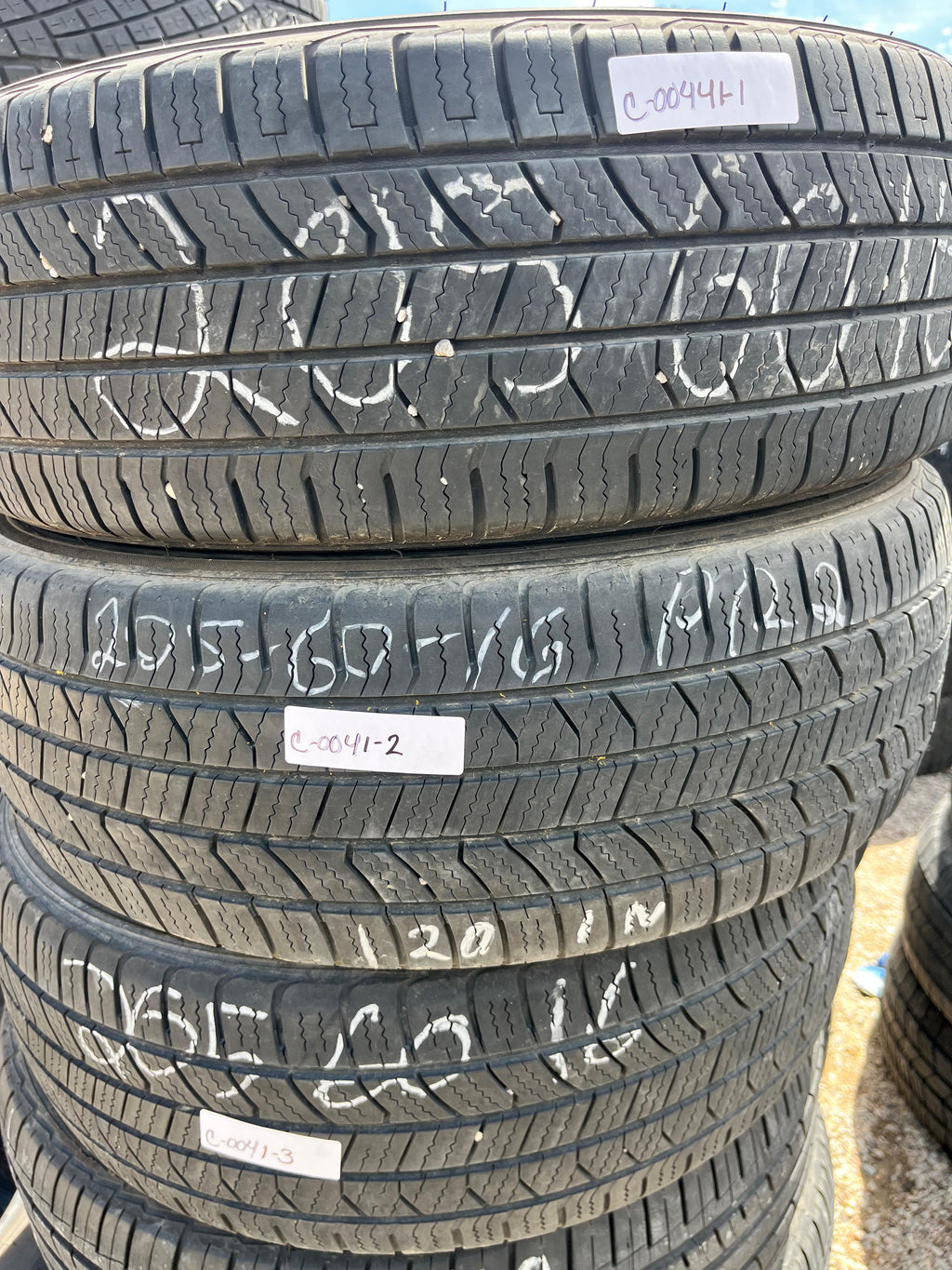 205/65R16 (3 Used Tires) Firestone FT140