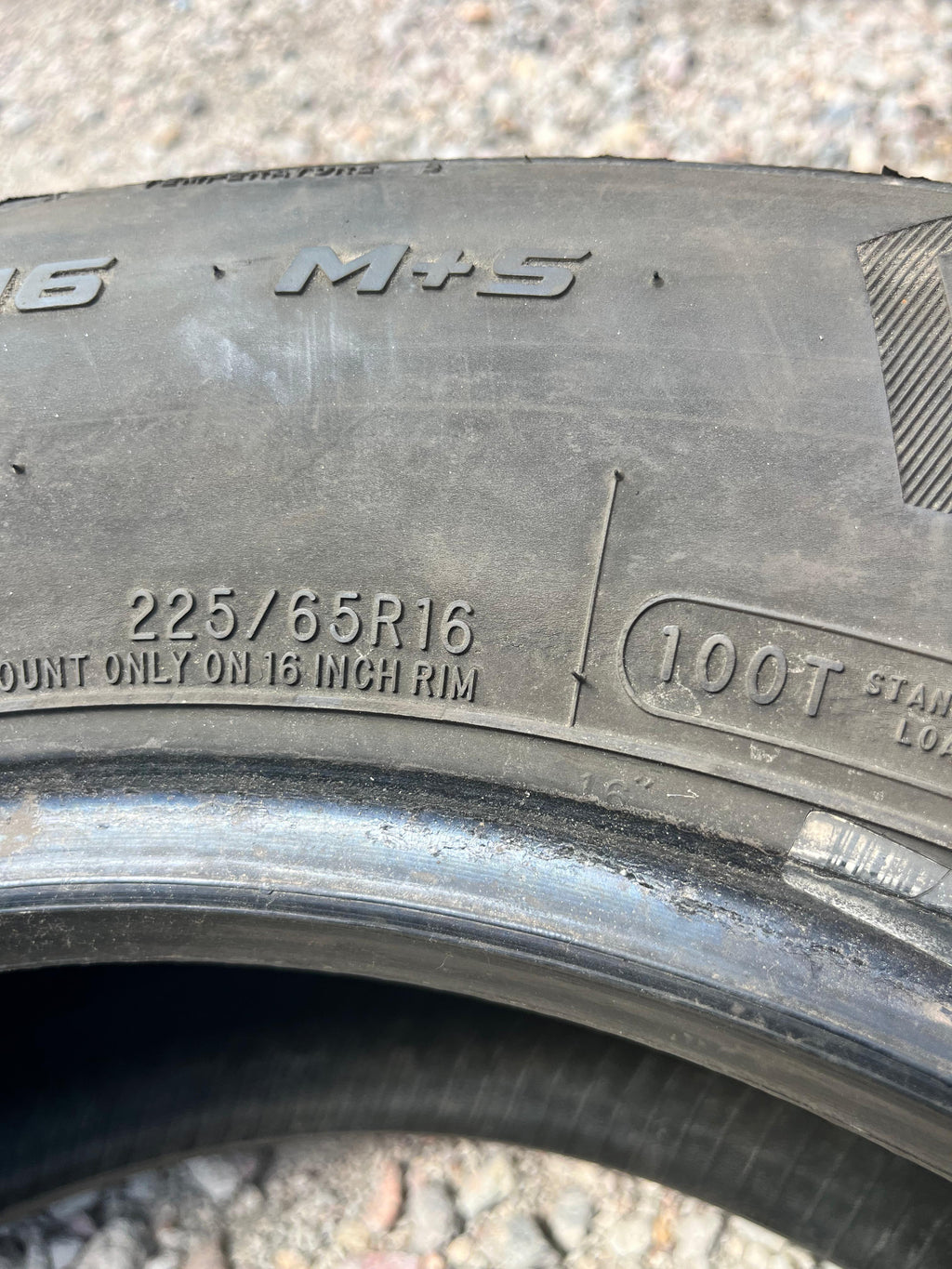 225/65R16  Pair (2 Used Tires) Mastercraft Stratus as