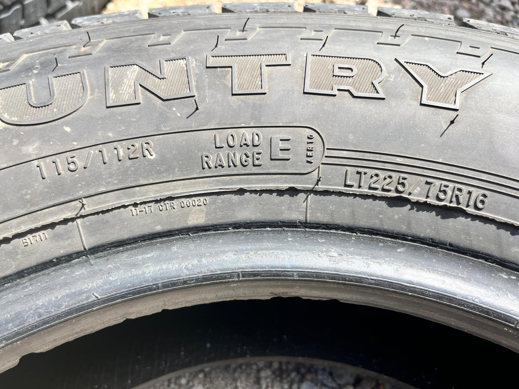 LT225/75R16  Pair (2 Used Tires) Back Country Touring