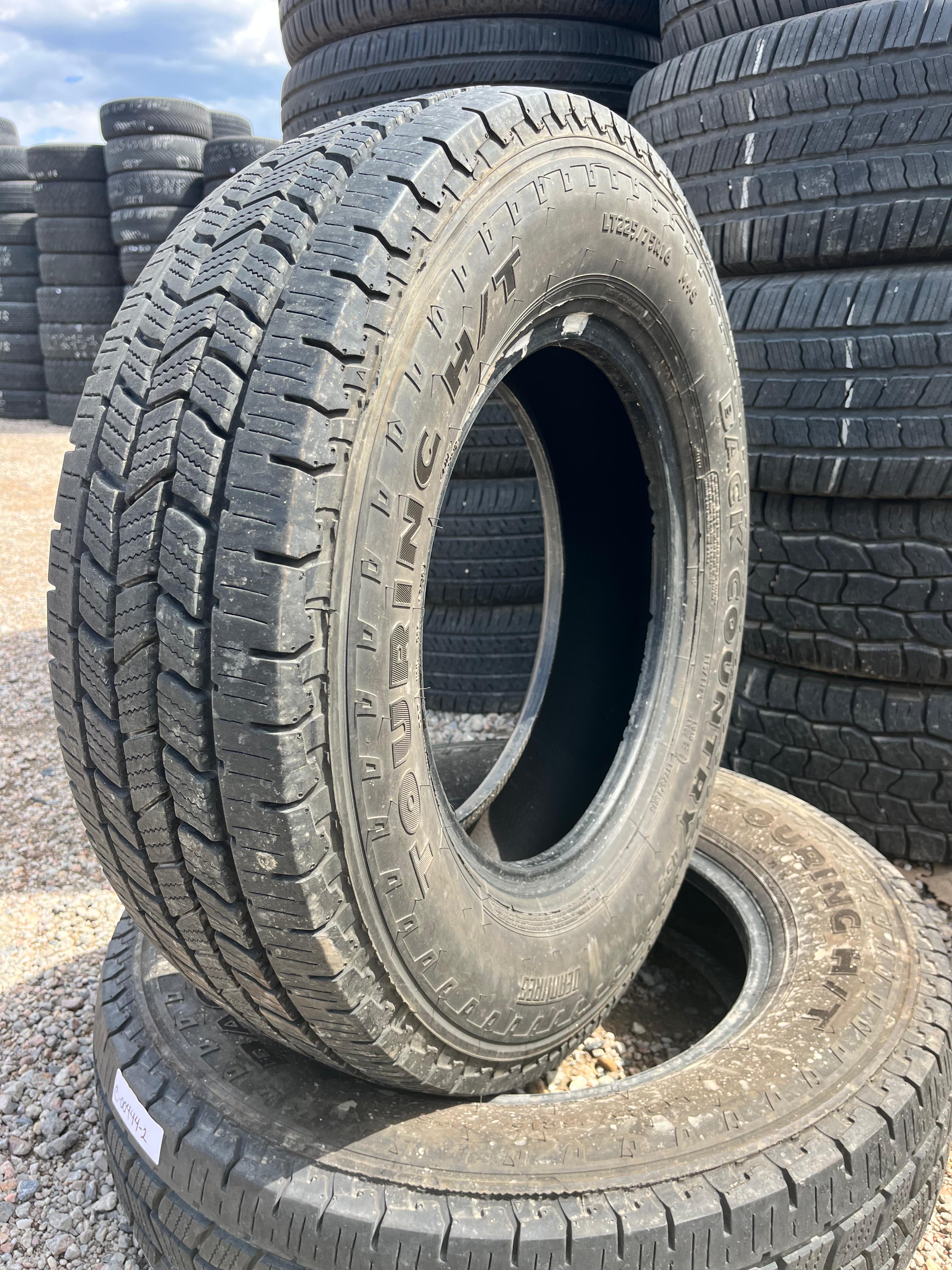 LT225/75R16  Pair (2 Used Tires) Back Country Touring