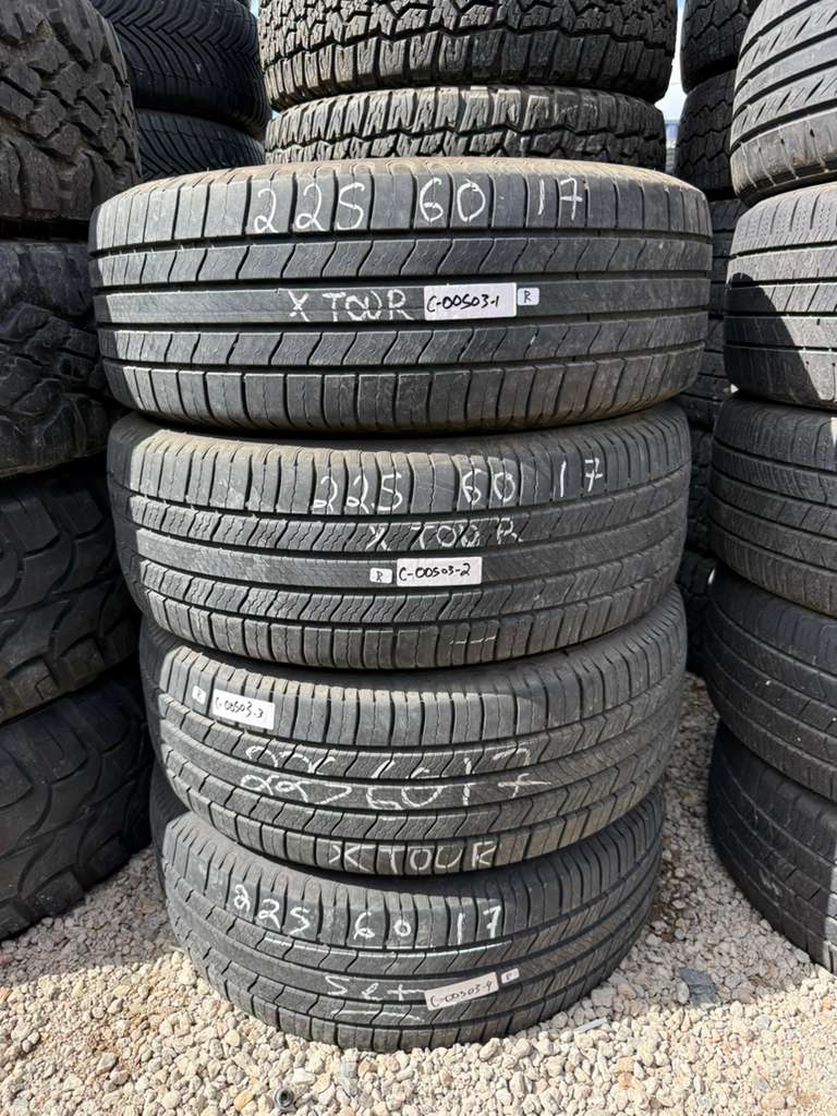 225/65R17 Set (4 Used Tires) Michelin X Tour AS2